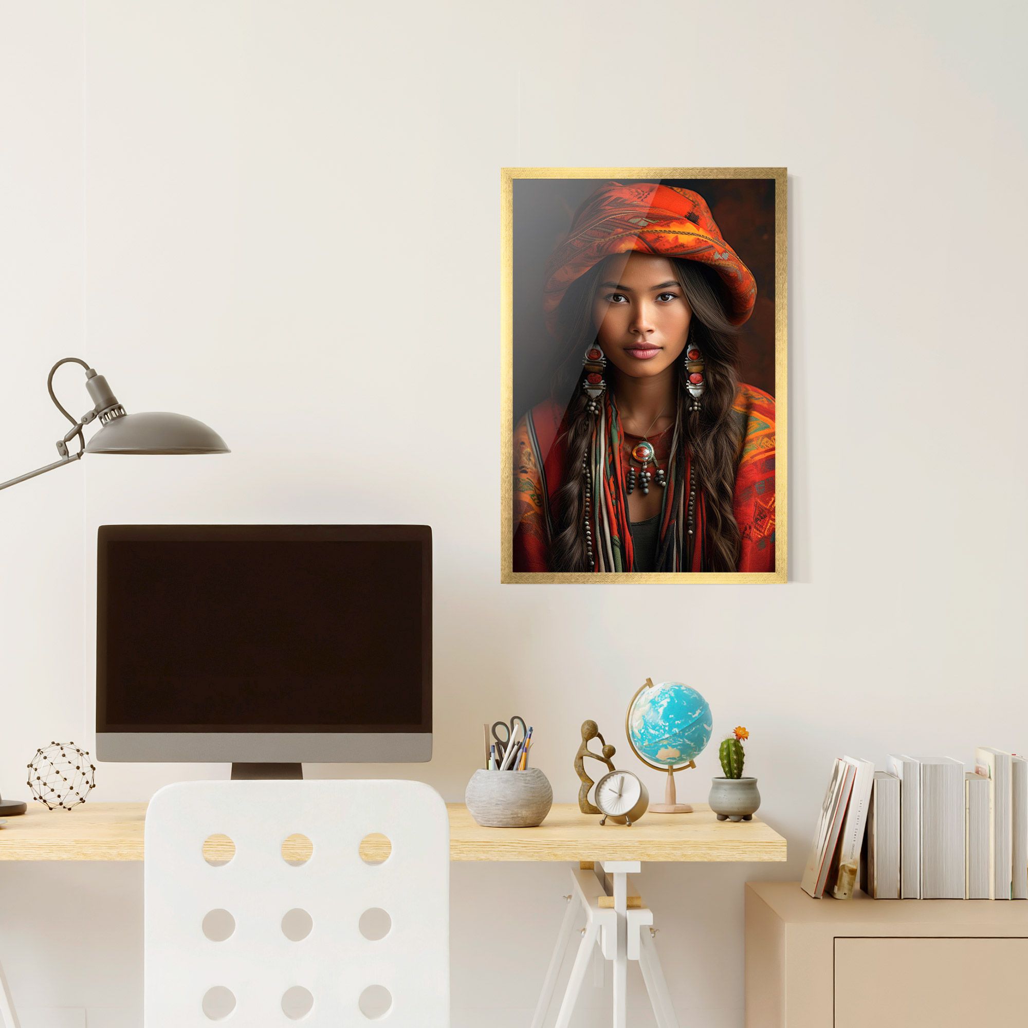 Colorful Hat And Earrings mockup 6