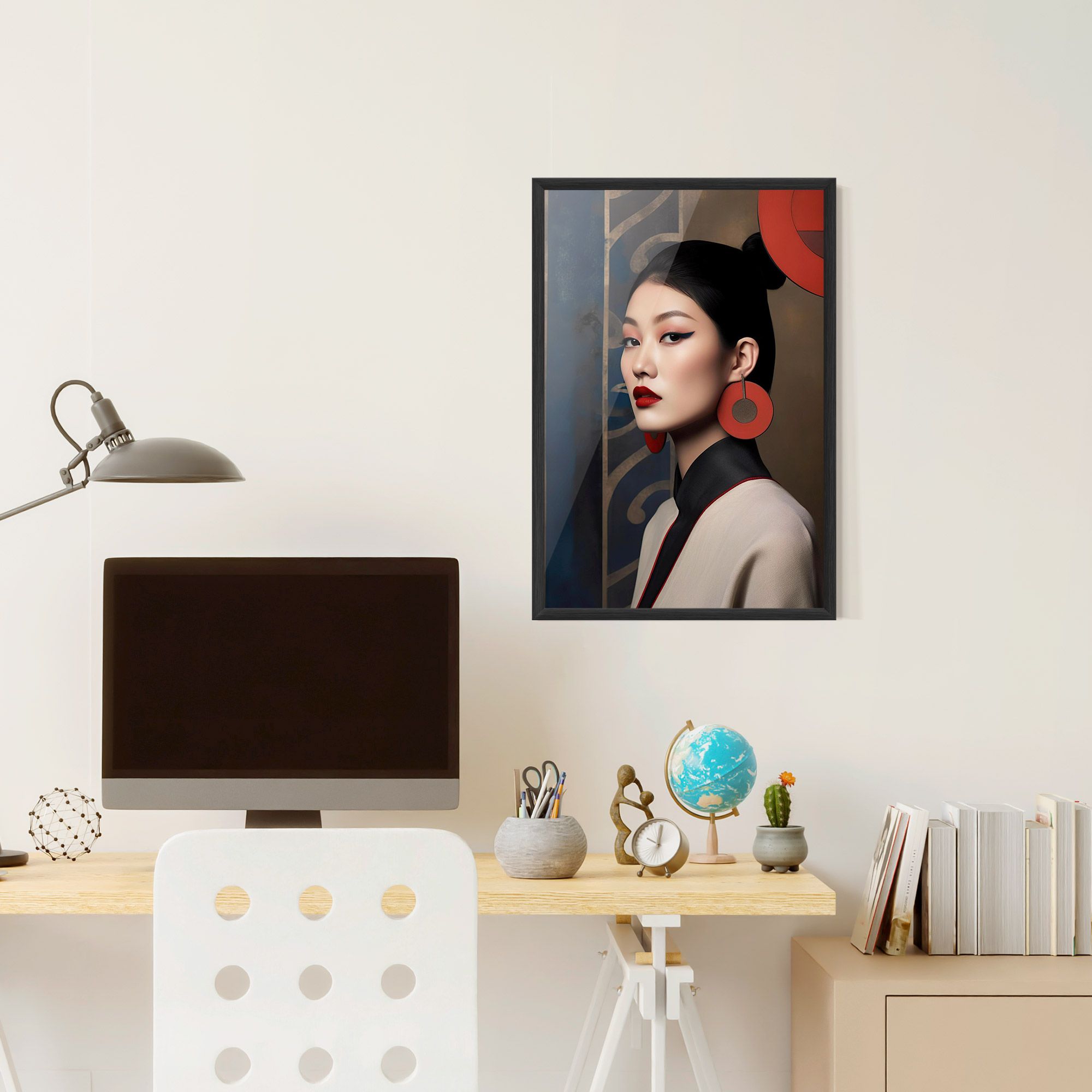 Asian Big Earrings mockup 6