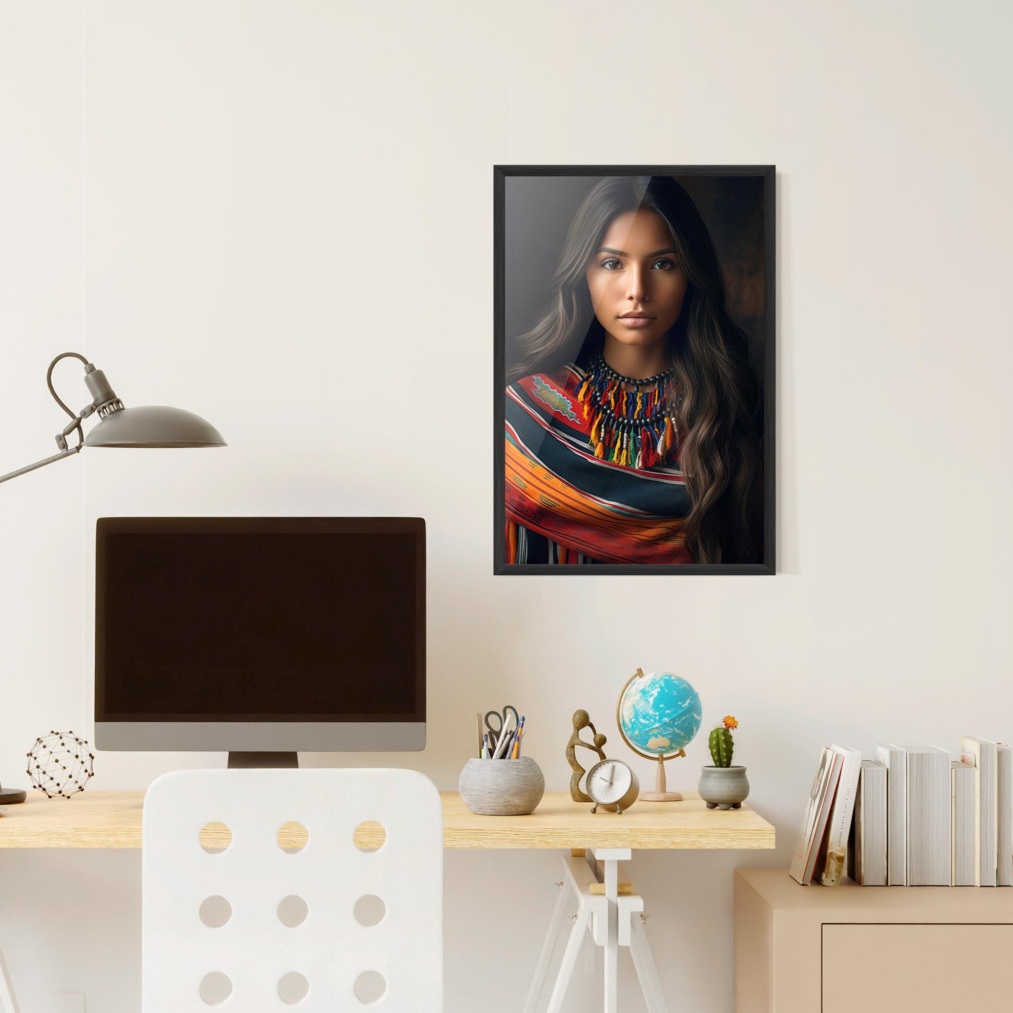 Keretezett Poszter Colorful Scarf mockup 6