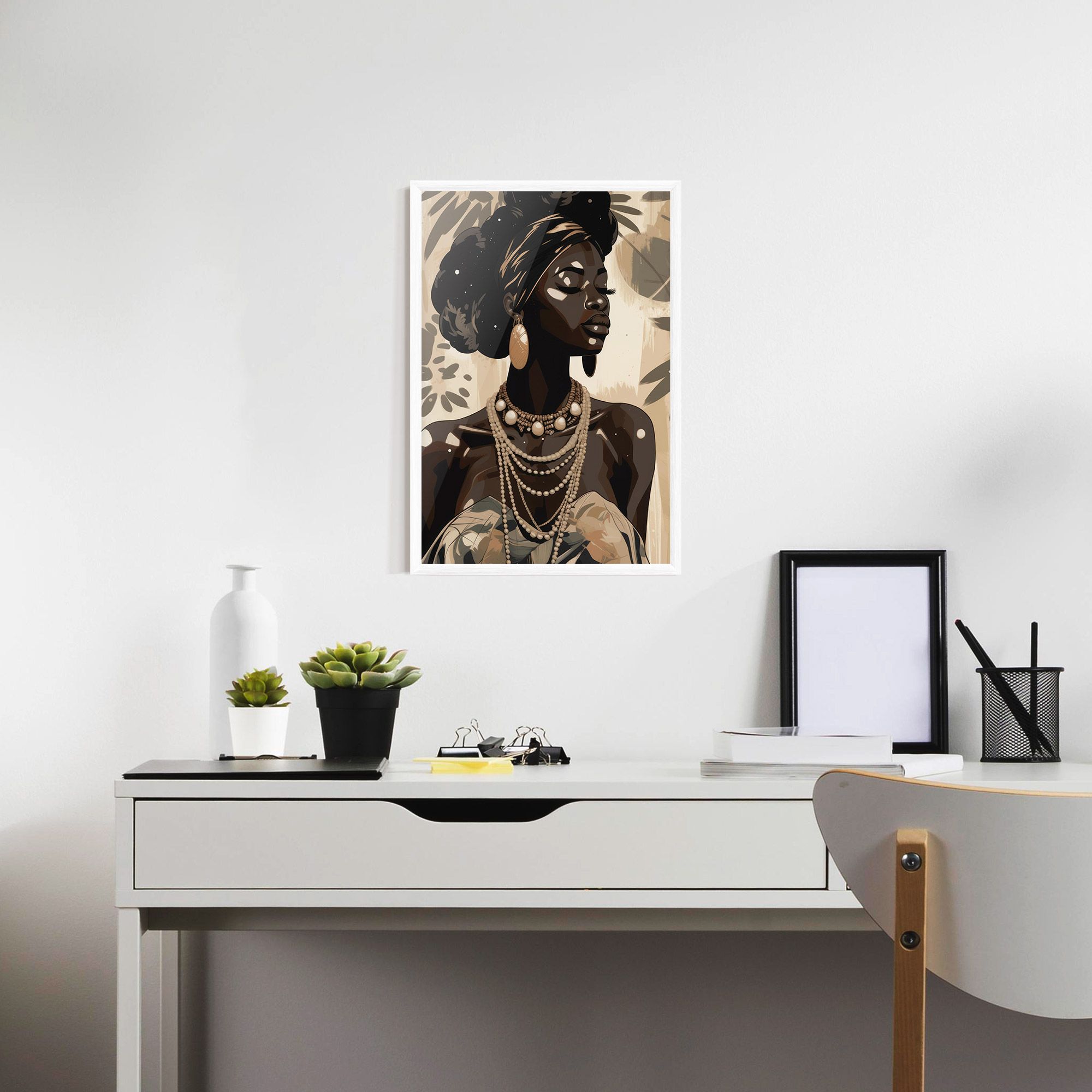 African Woman On Cream mockup 7