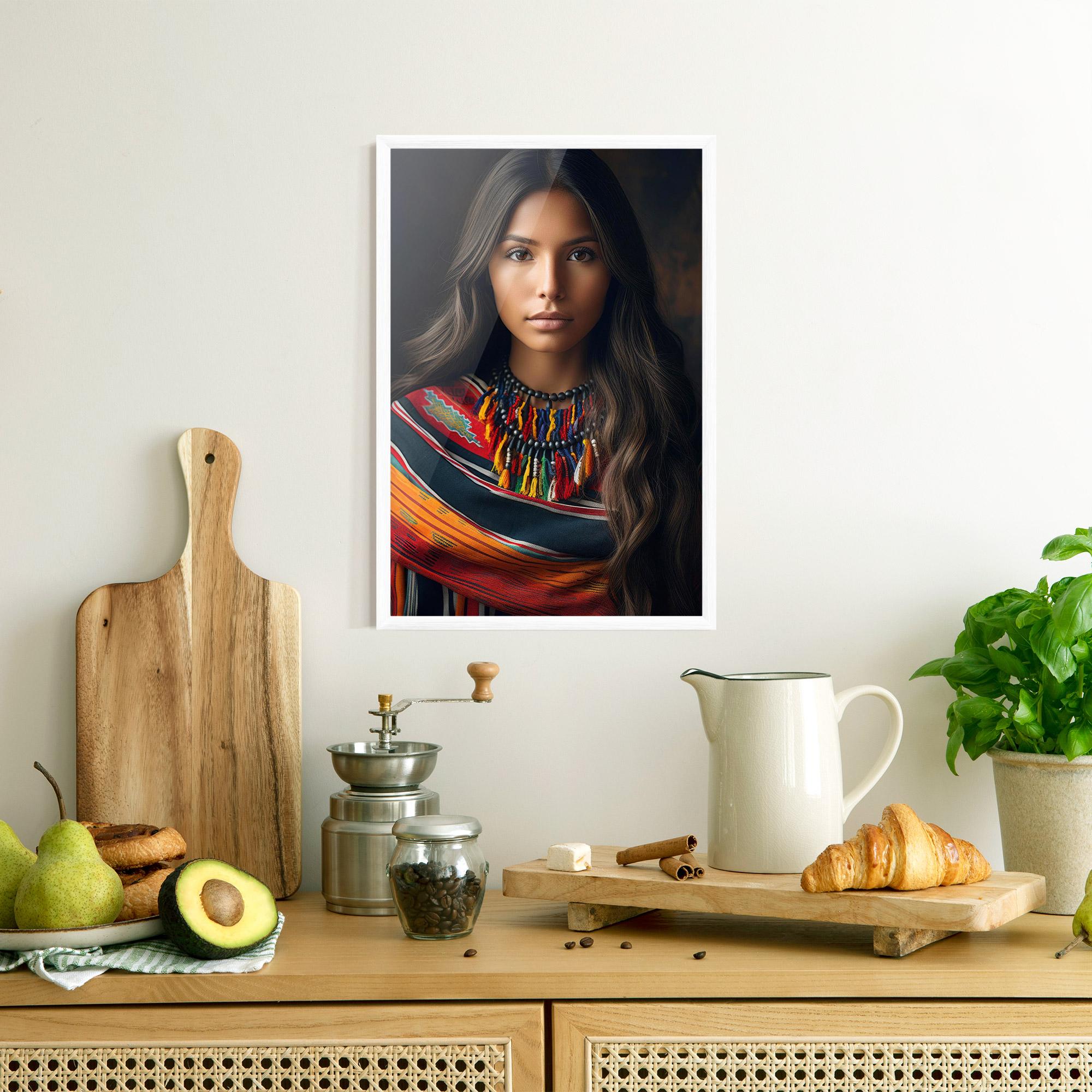 Keretezett Poszter Colorful Scarf mockup 8