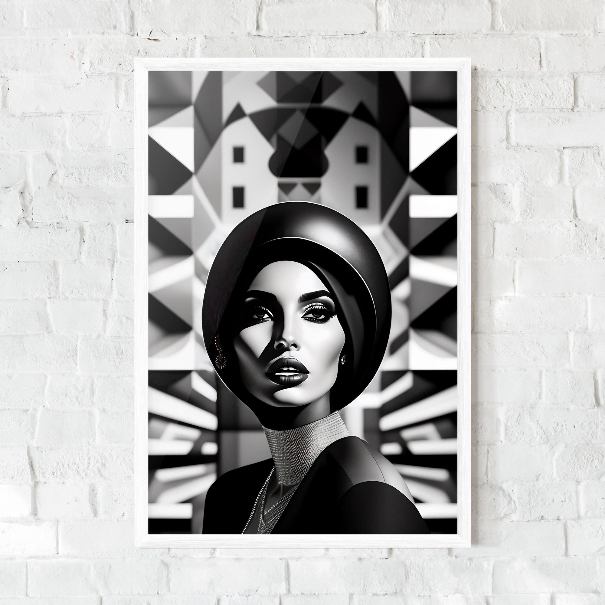 Keretezett Poszter Big Black Hat mockup 0