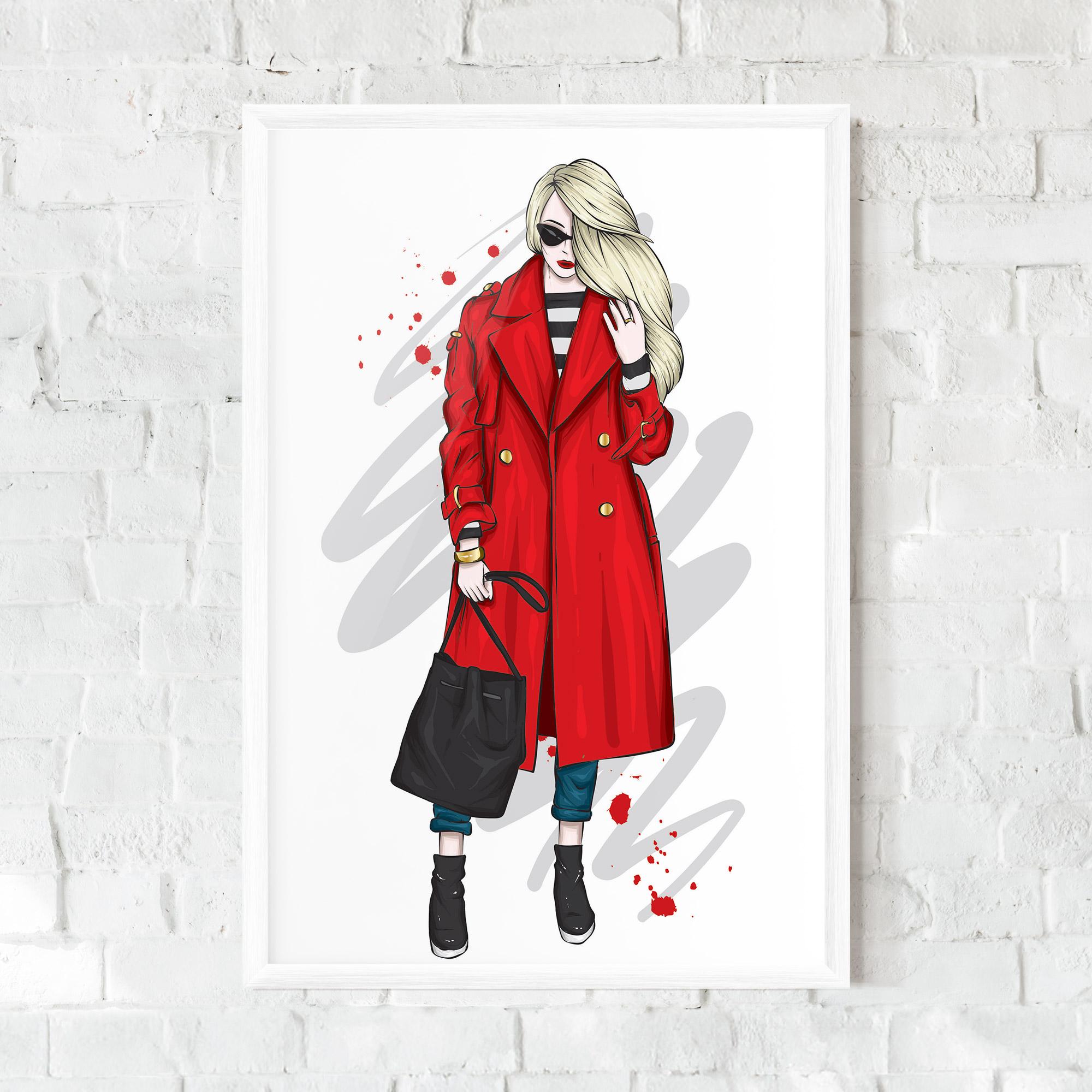Keretezett Poszter Red Coat mockup 0