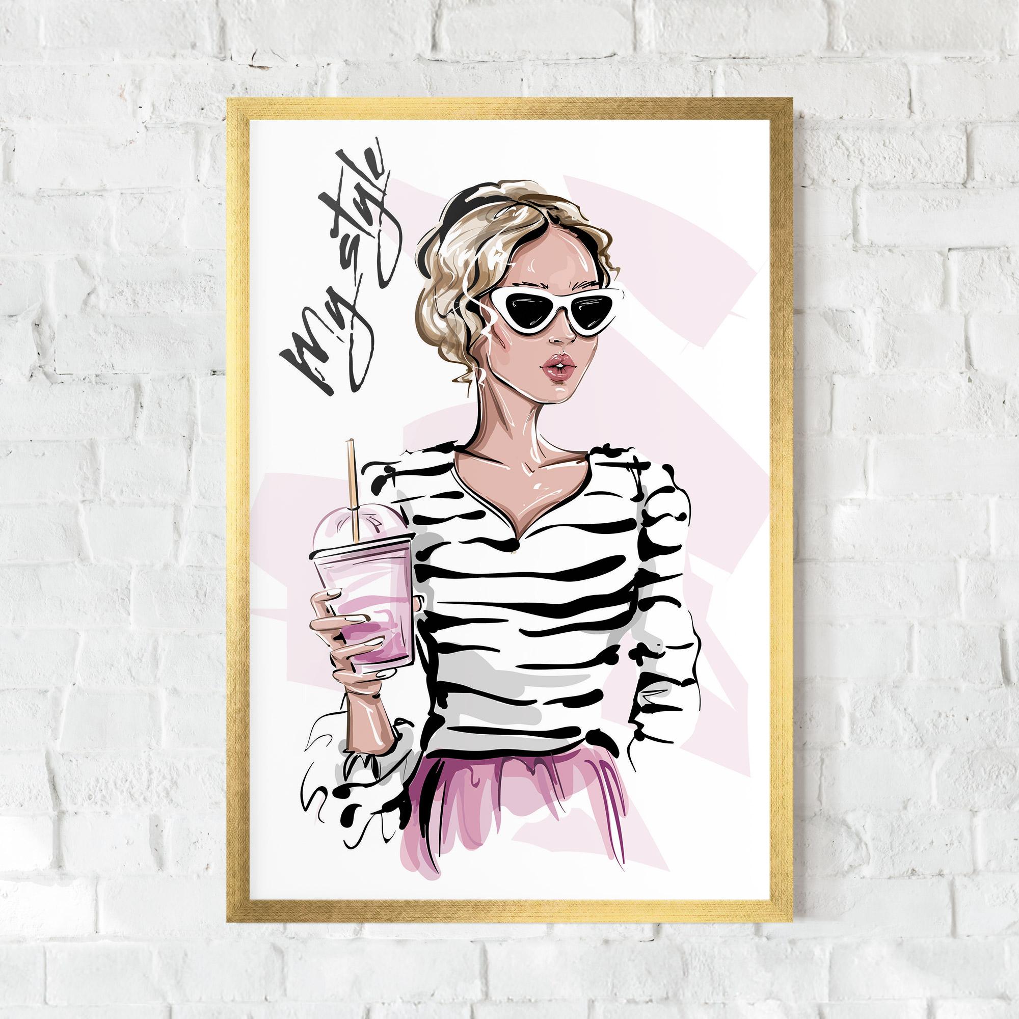 Keretezett Poszter Pink Style mockup 0