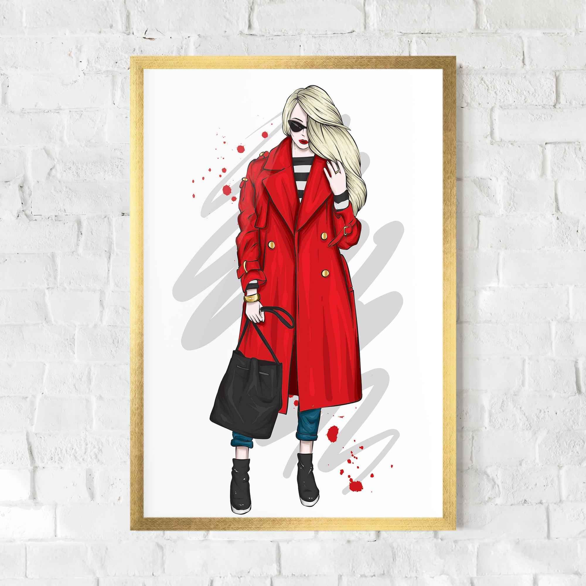 Keretezett Poszter Red Coat mockup 0
