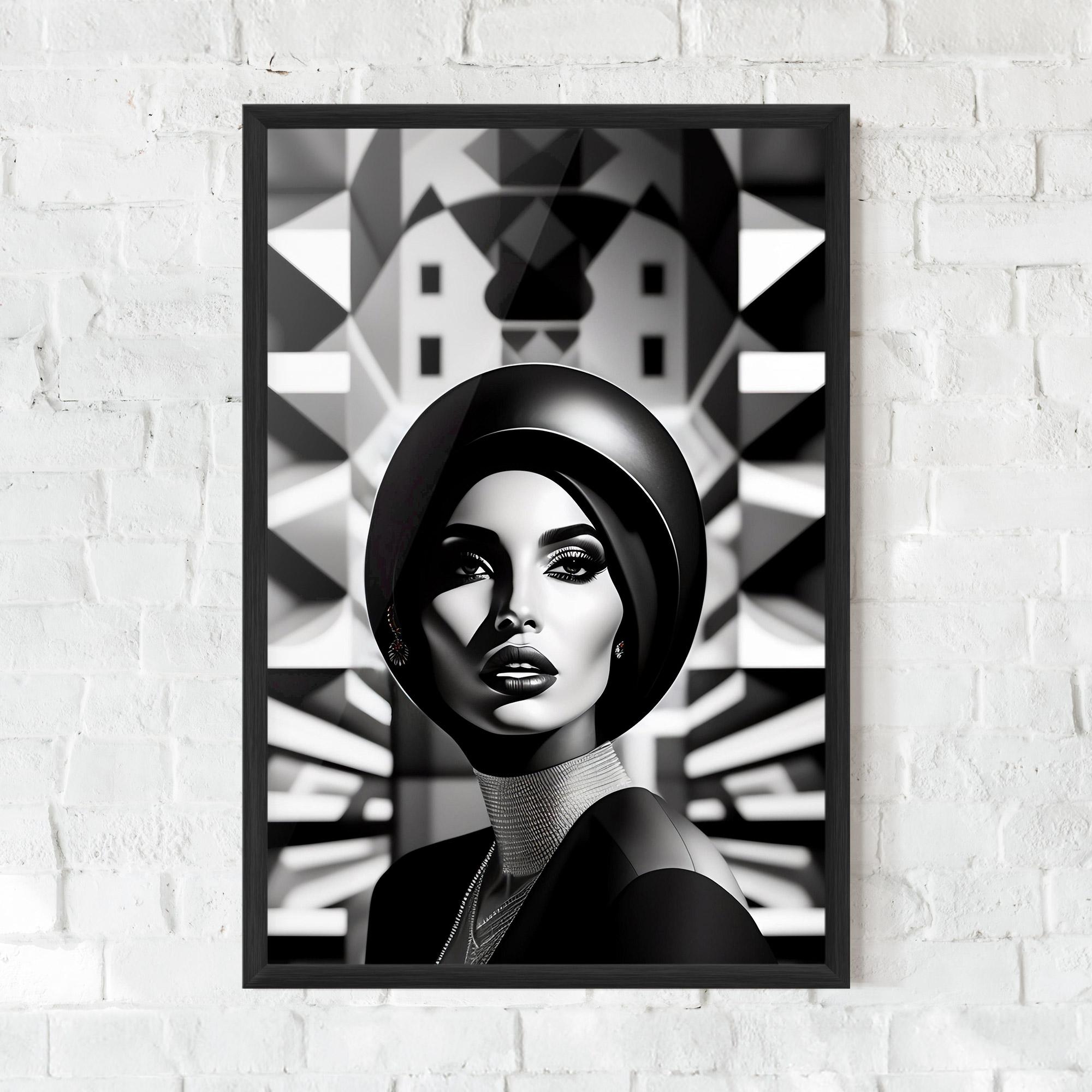 Keretezett Poszter Big Black Hat mockup 0