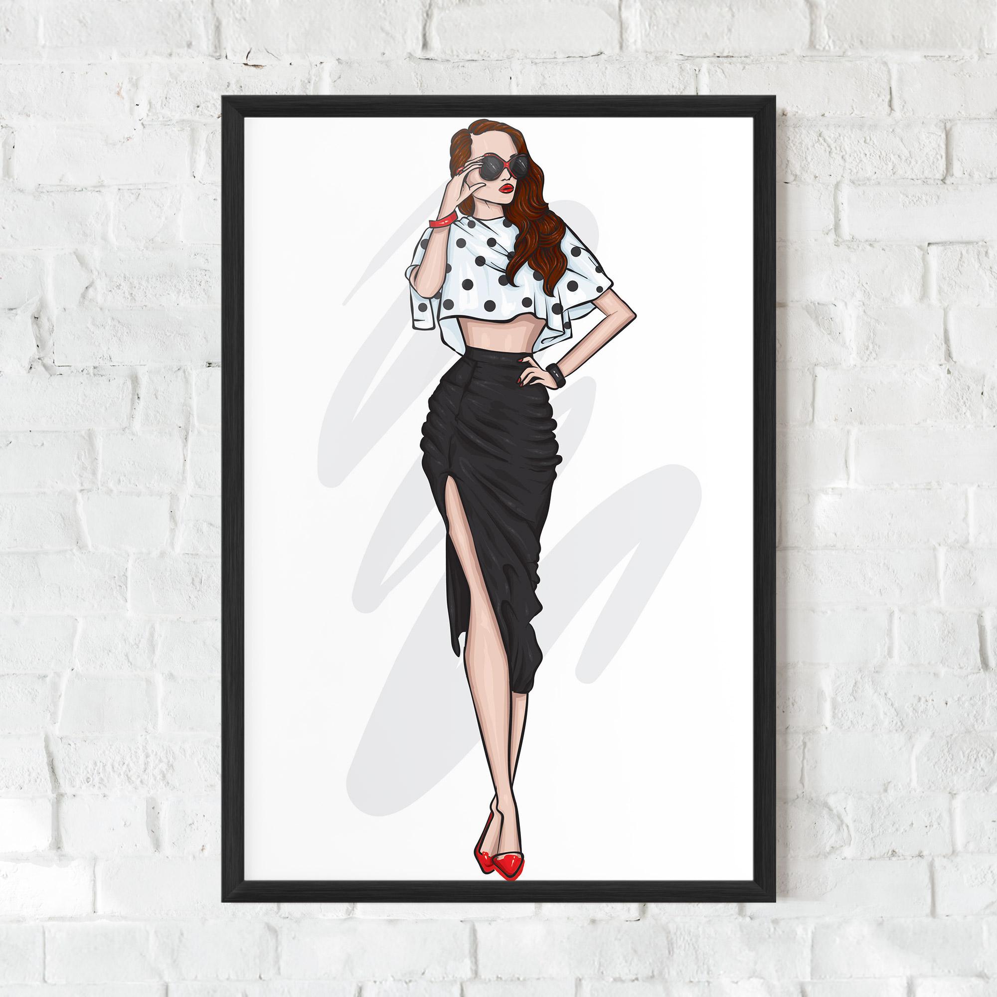 Keretezett Poszter Black Skirt Diva mockup 0