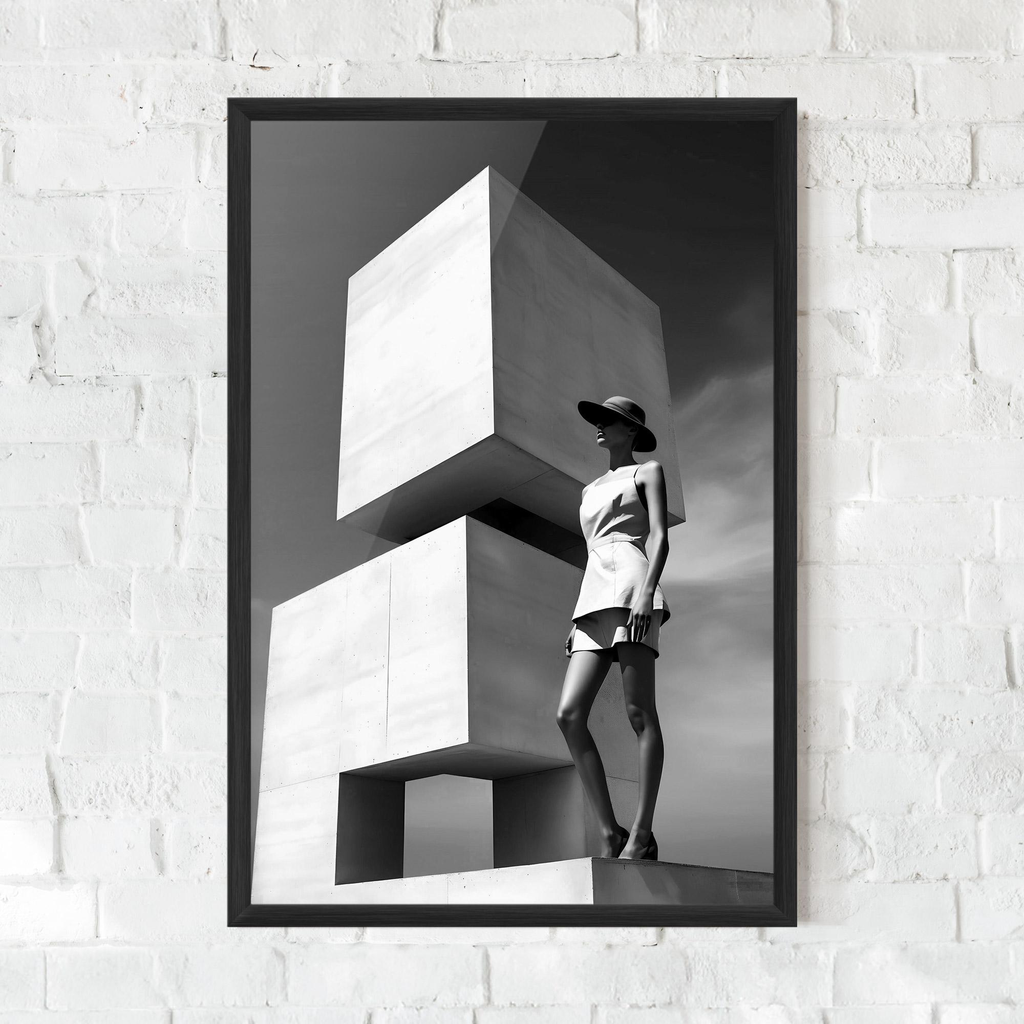 Keretezett Poszter Modern Fashion Woman mockup 0