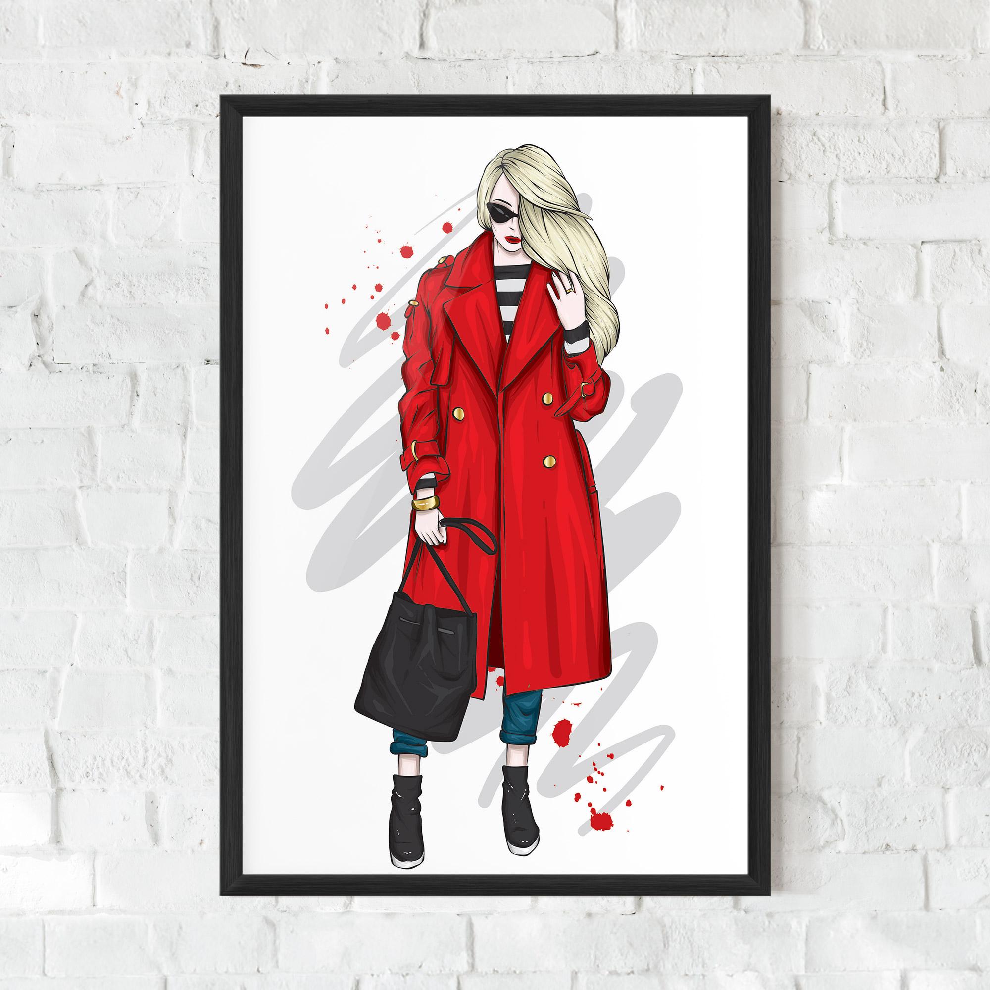 Keretezett Poszter Red Coat mockup 0