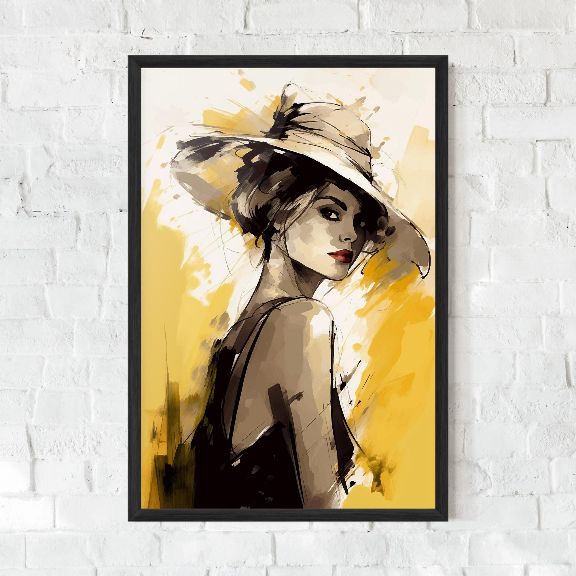Keretezett Poszter Young Attractive Girl mockup 0