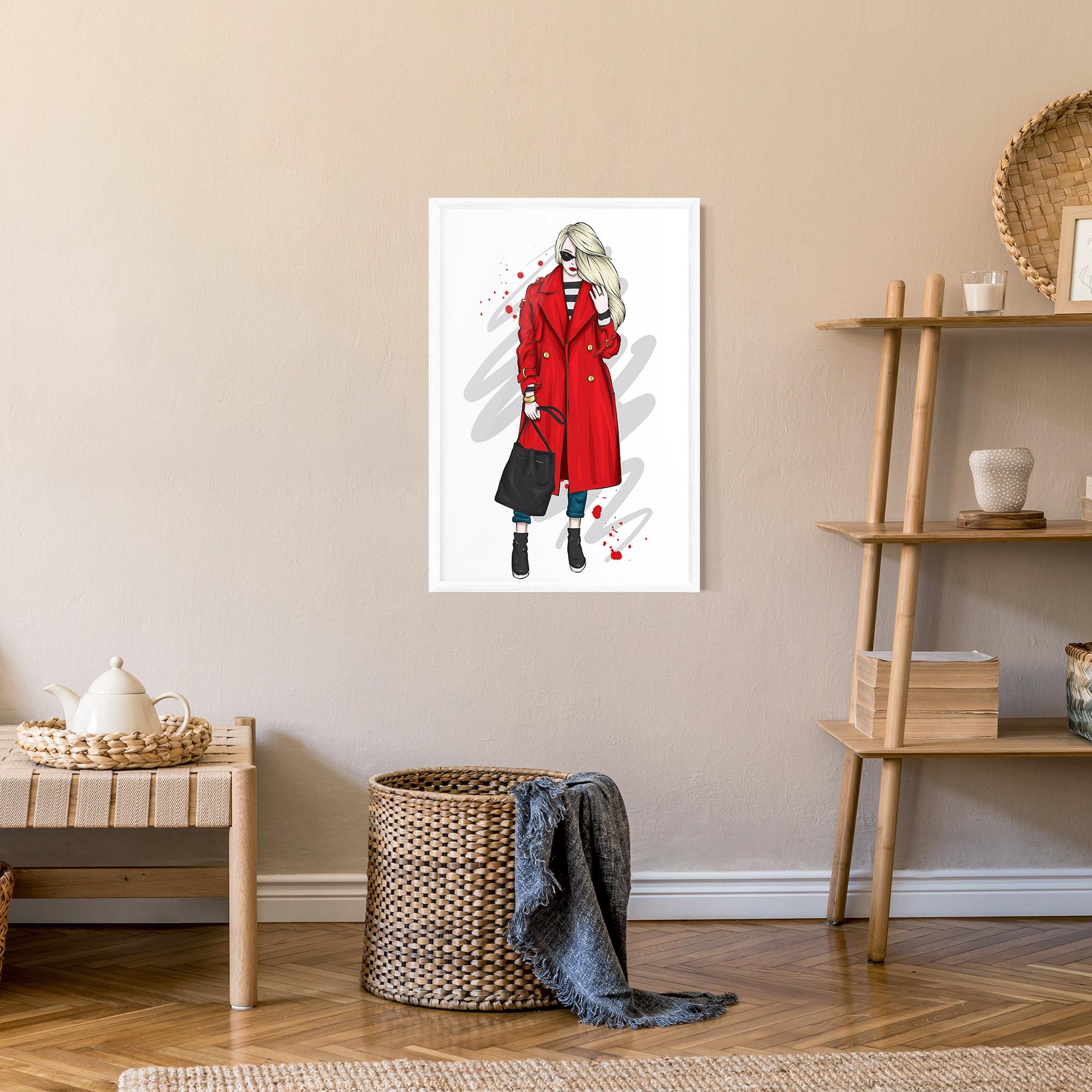 Keretezett Poszter Red Coat mockup 9