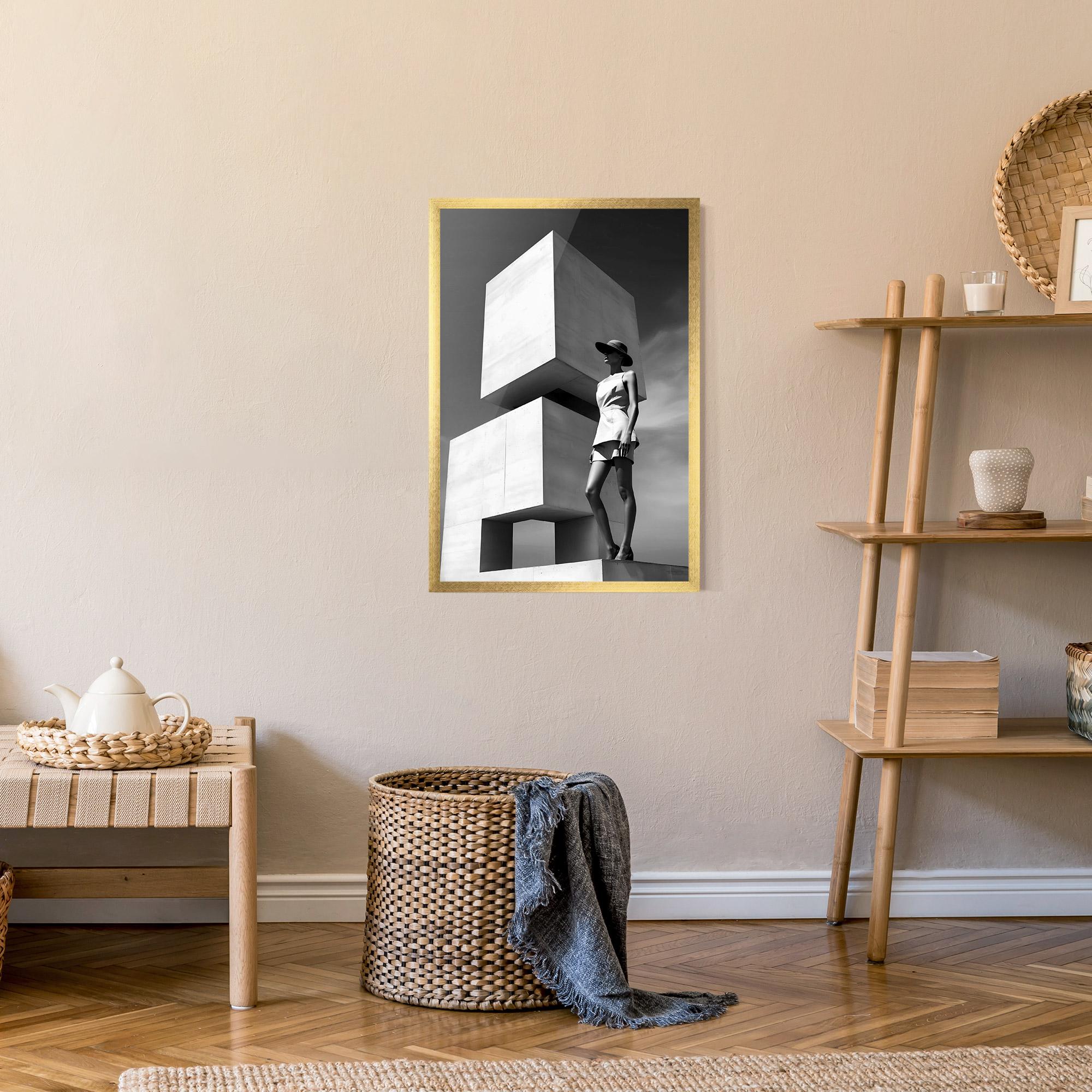 Keretezett Poszter Modern Fashion Woman mockup 9