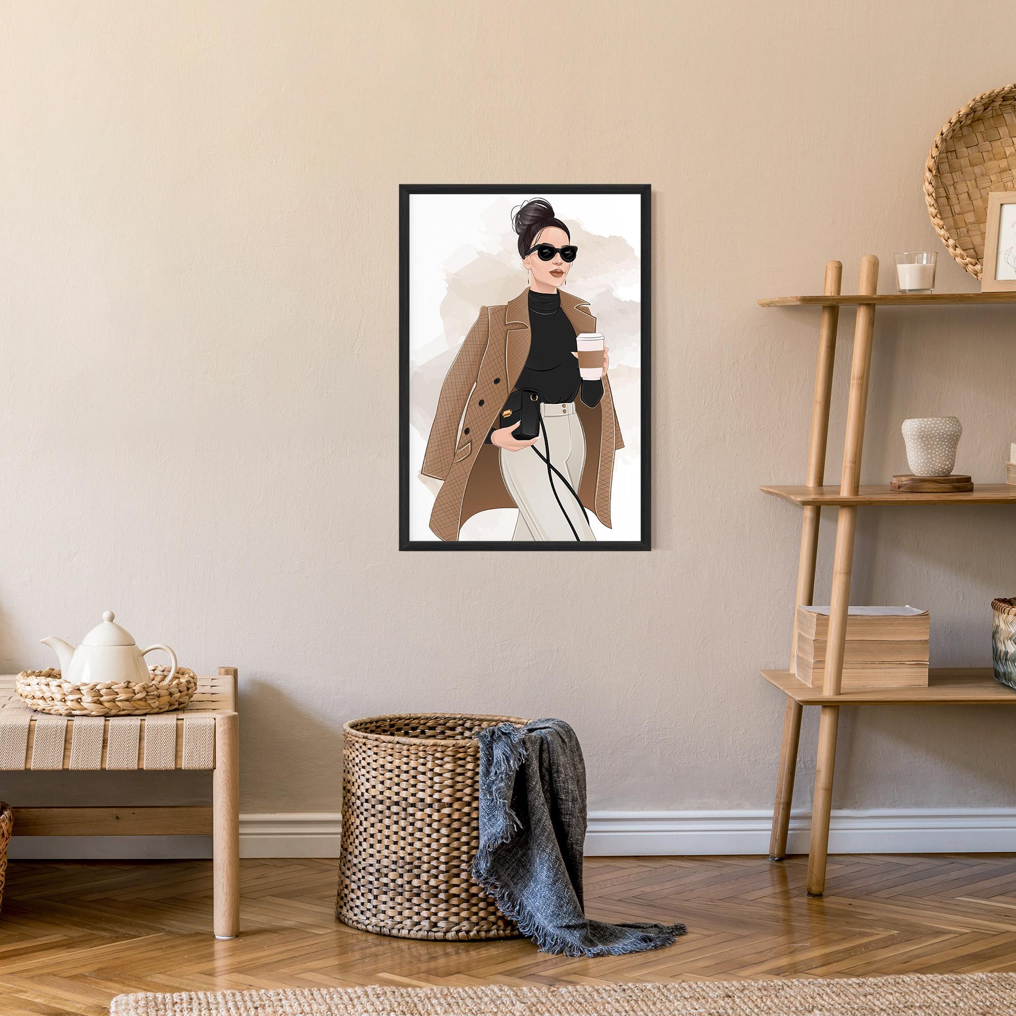 Keretezett Poszter Modern Coffee Outfit mockup 9