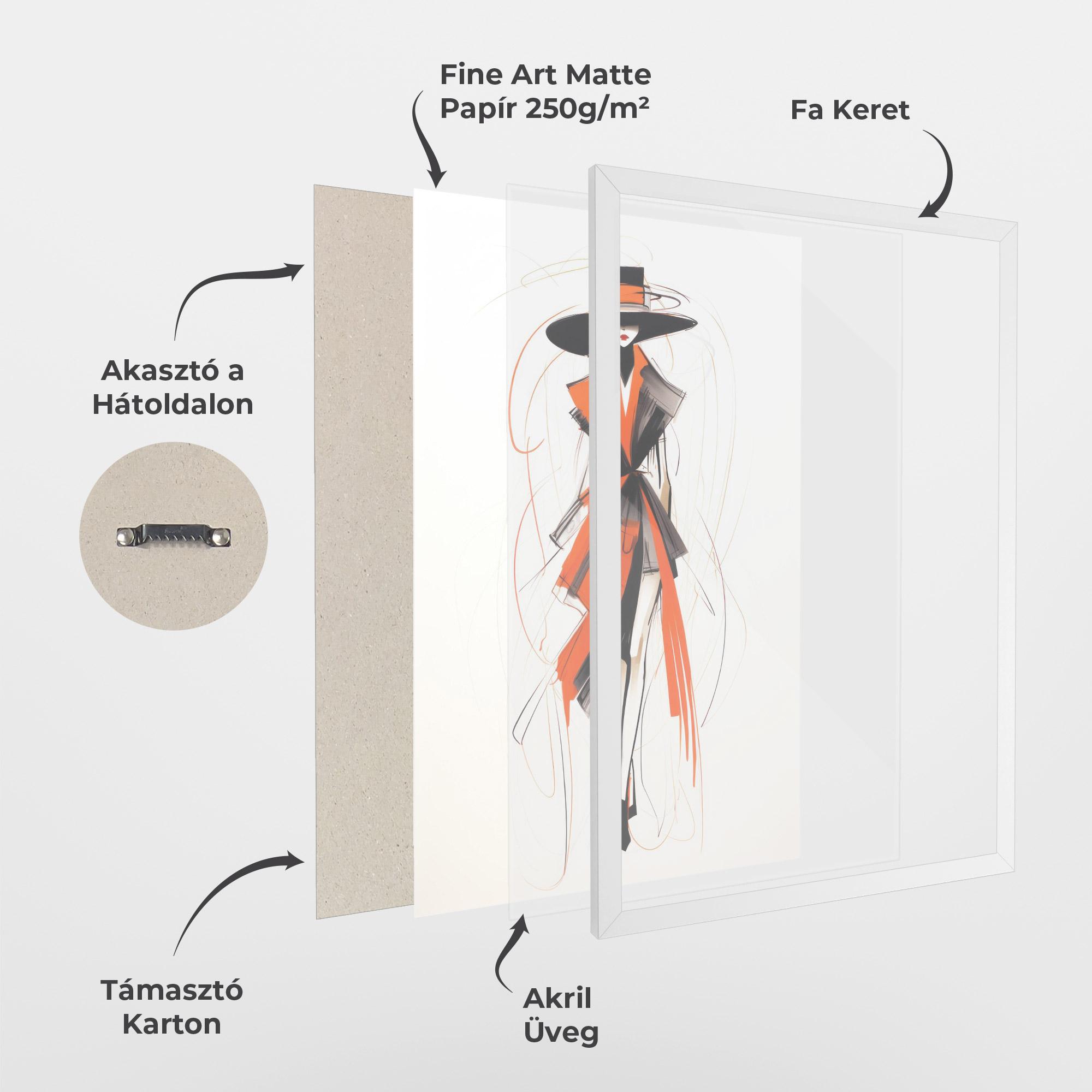 Keretezett Poszter Handdrawn Doodle mockup 1