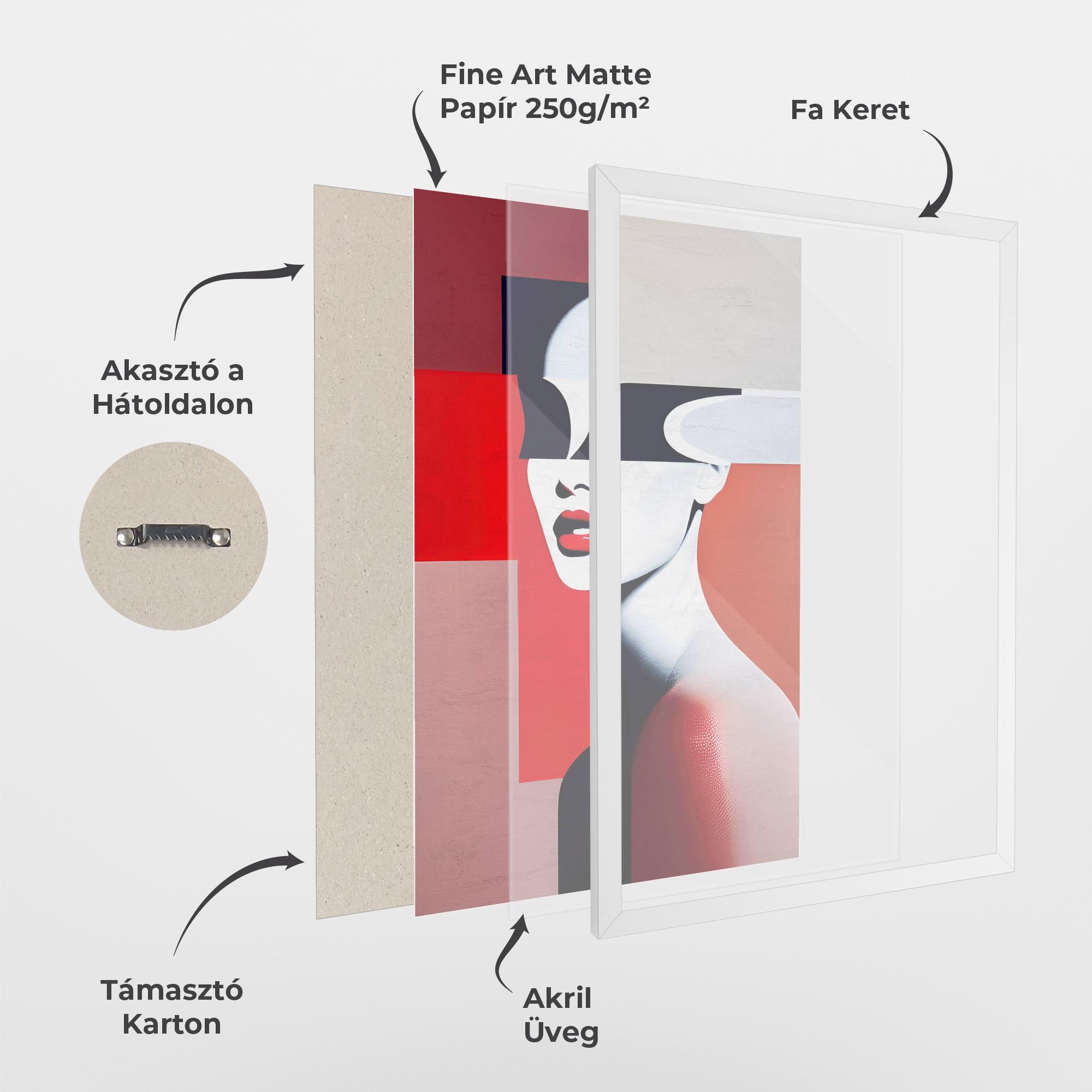 Keretezett Poszter Interesting Woman Art mockup 1