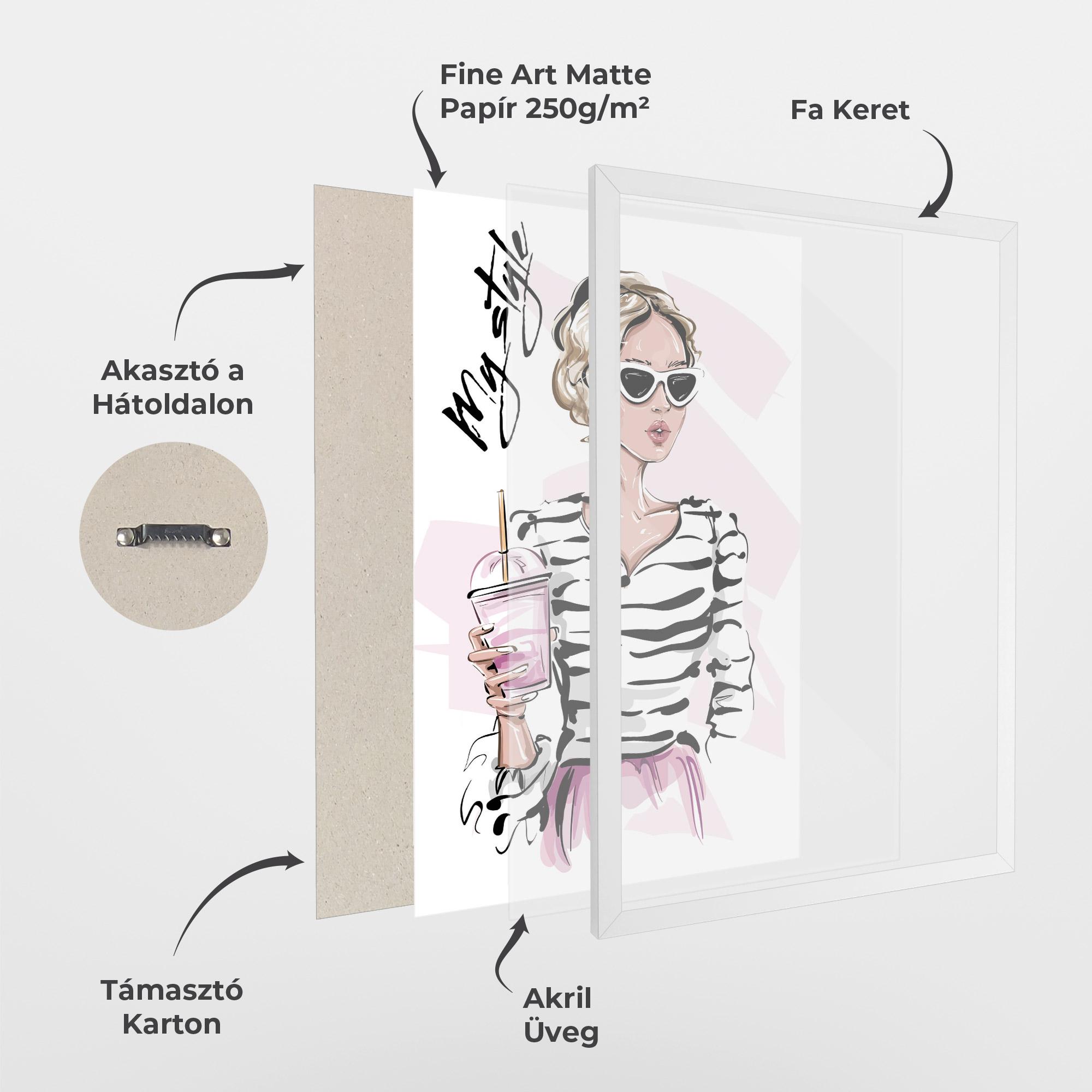 Keretezett Poszter Pink Style mockup 1