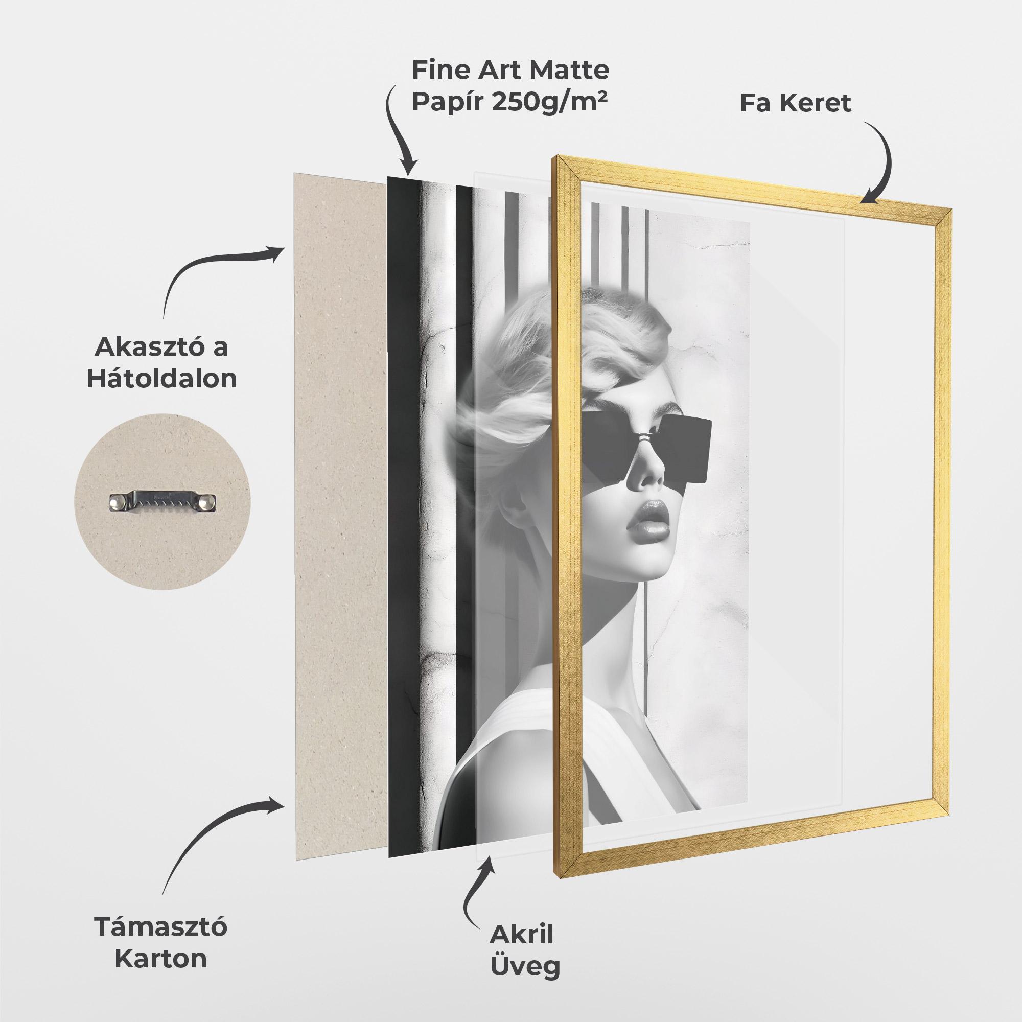 Keretezett Poszter Fashion Woman Glasses mockup 1