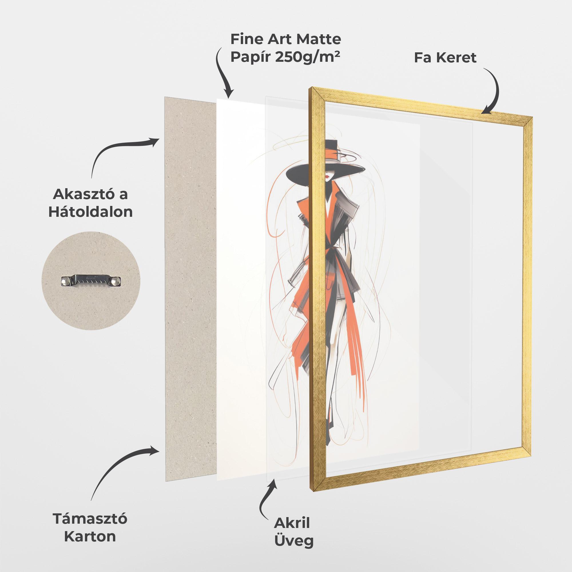 Keretezett Poszter Handdrawn Doodle mockup 1