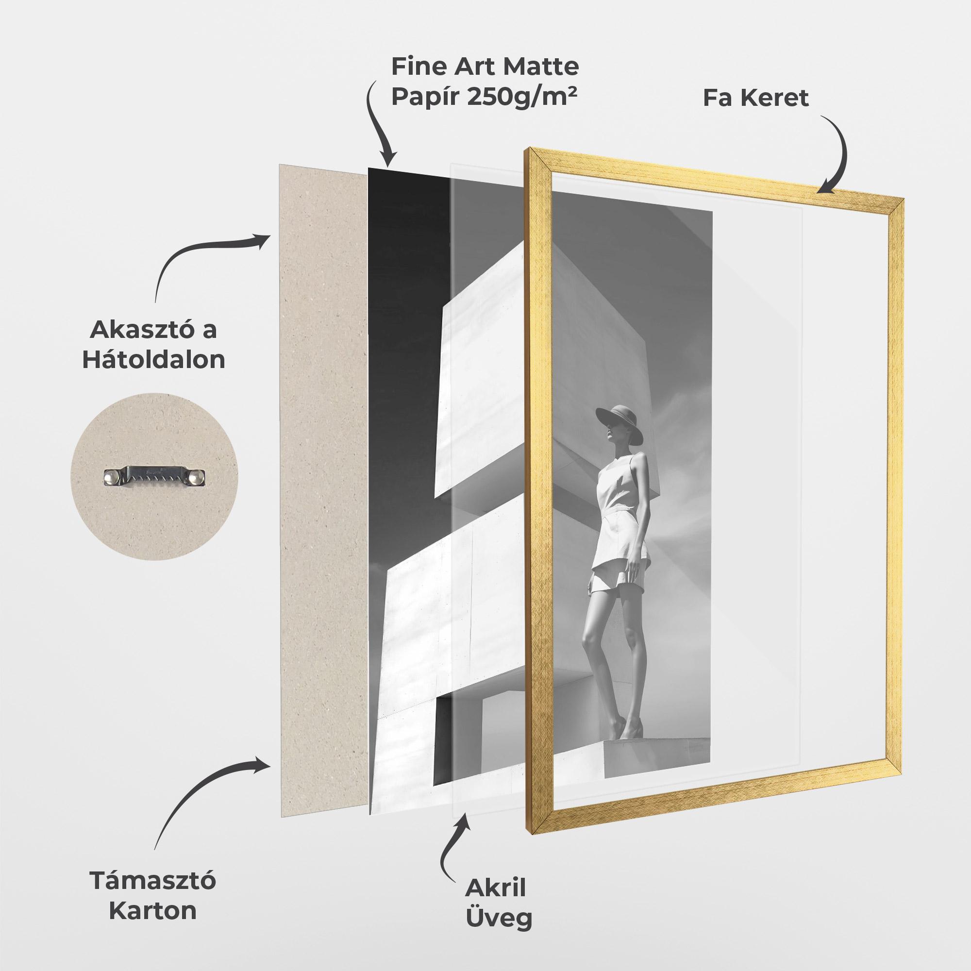 Keretezett Poszter Modern Fashion Woman mockup 1