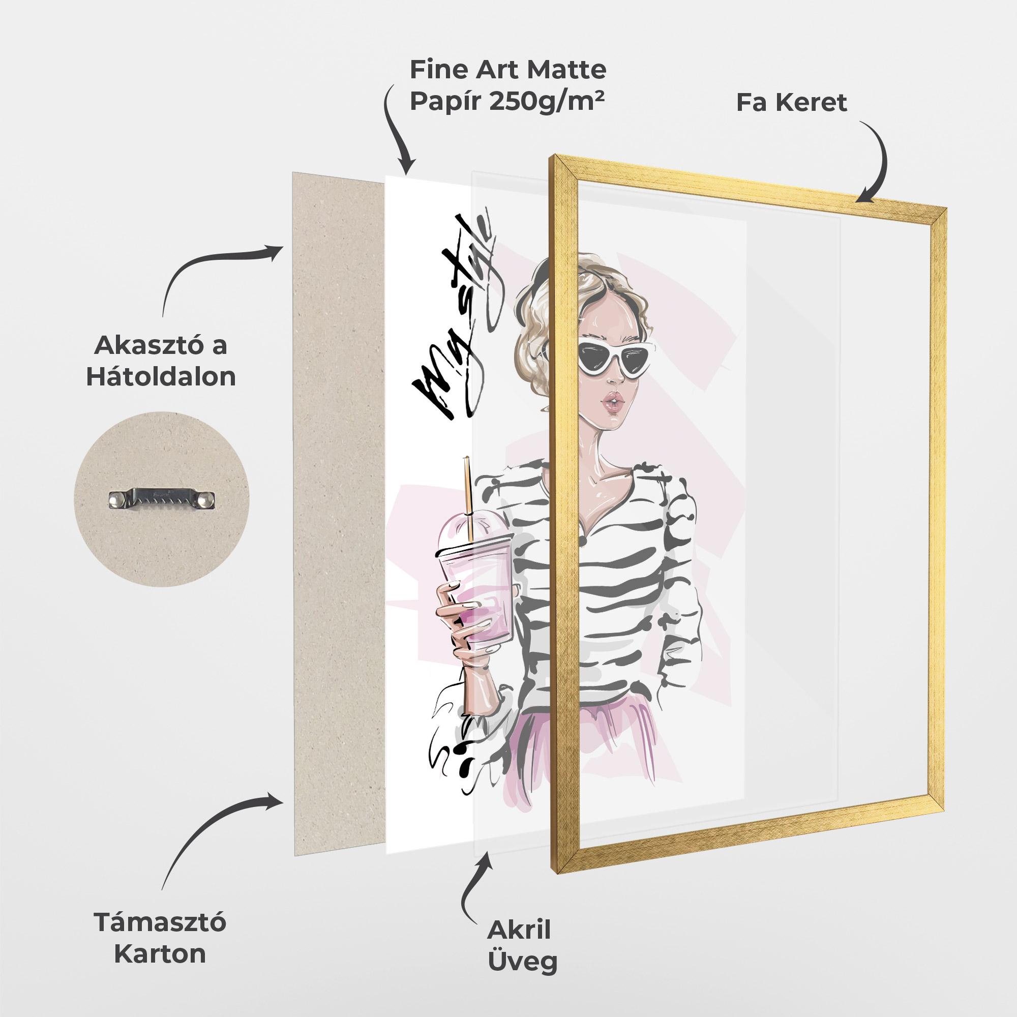 Keretezett Poszter Pink Style mockup 1