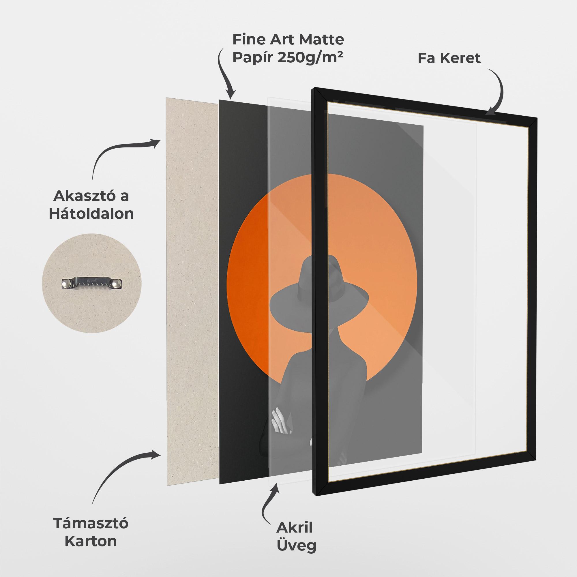 Keretezett Poszter Black Fashion mockup 1