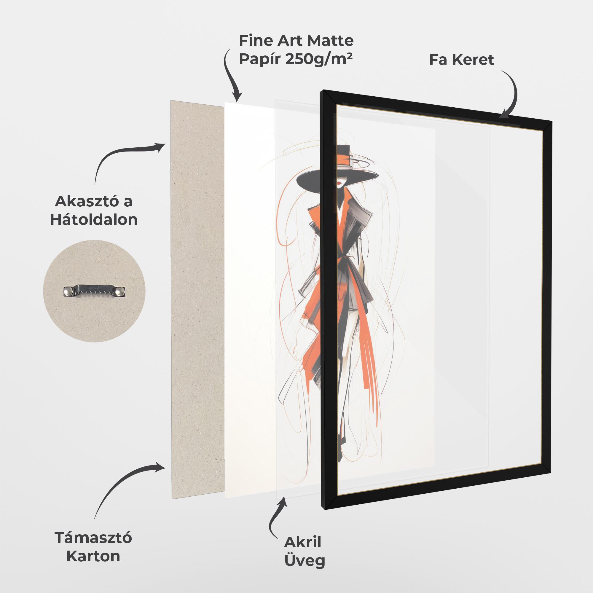 Keretezett Poszter Handdrawn Doodle mockup 1