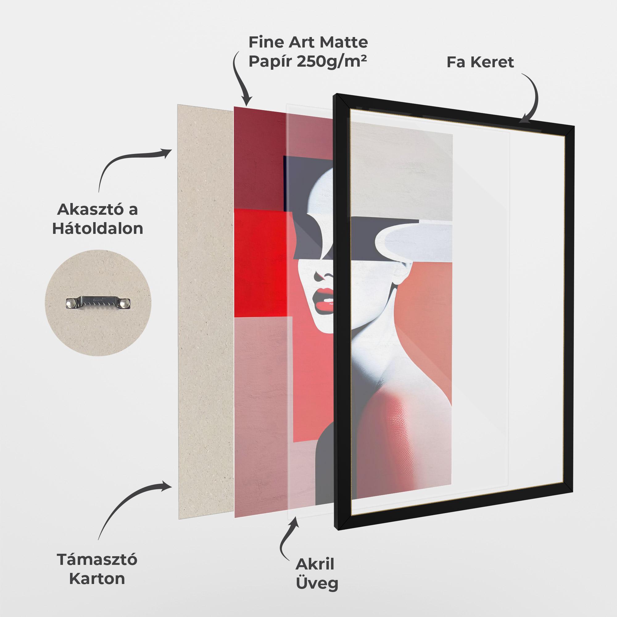 Keretezett Poszter Interesting Woman Art mockup 1