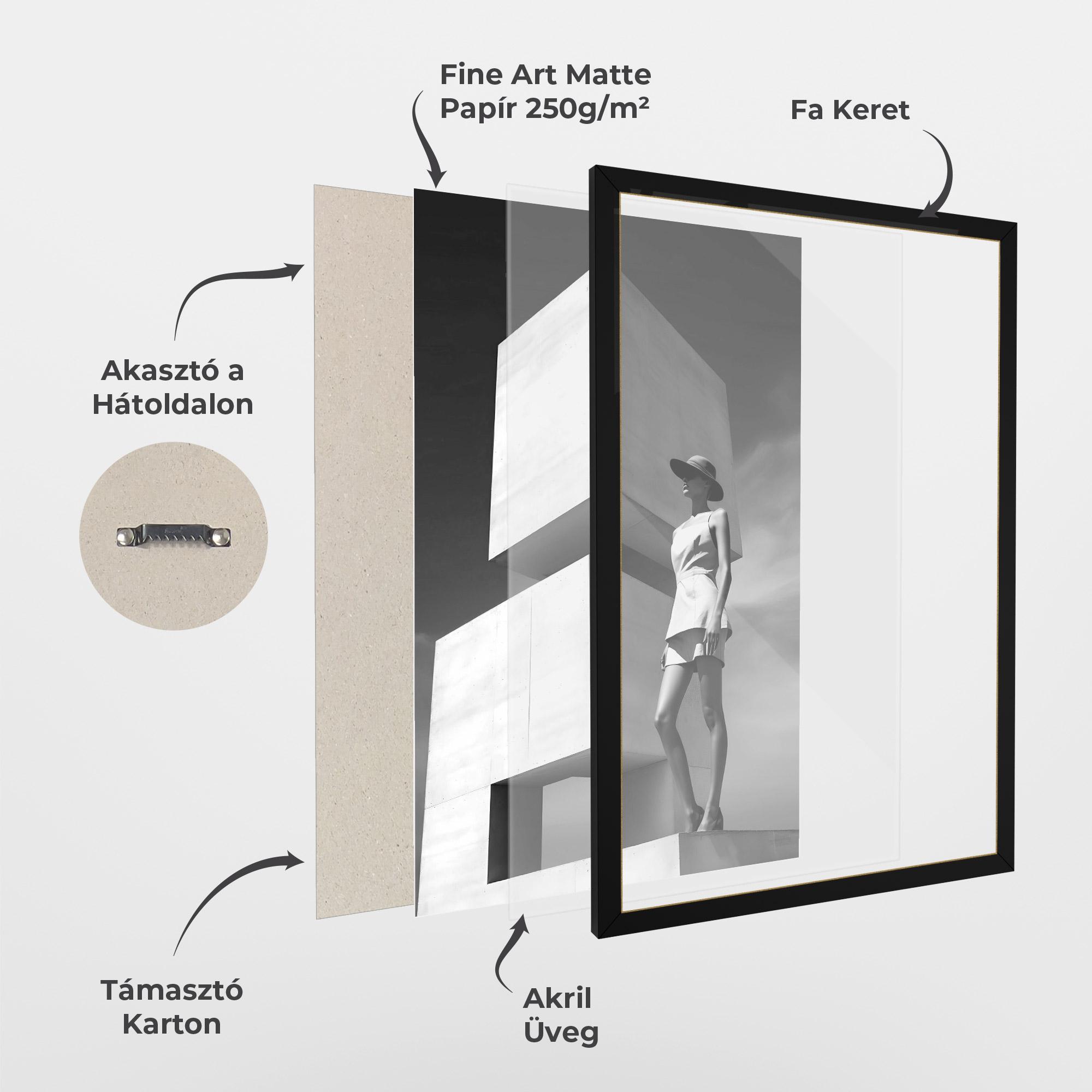 Keretezett Poszter Modern Fashion Woman mockup 1