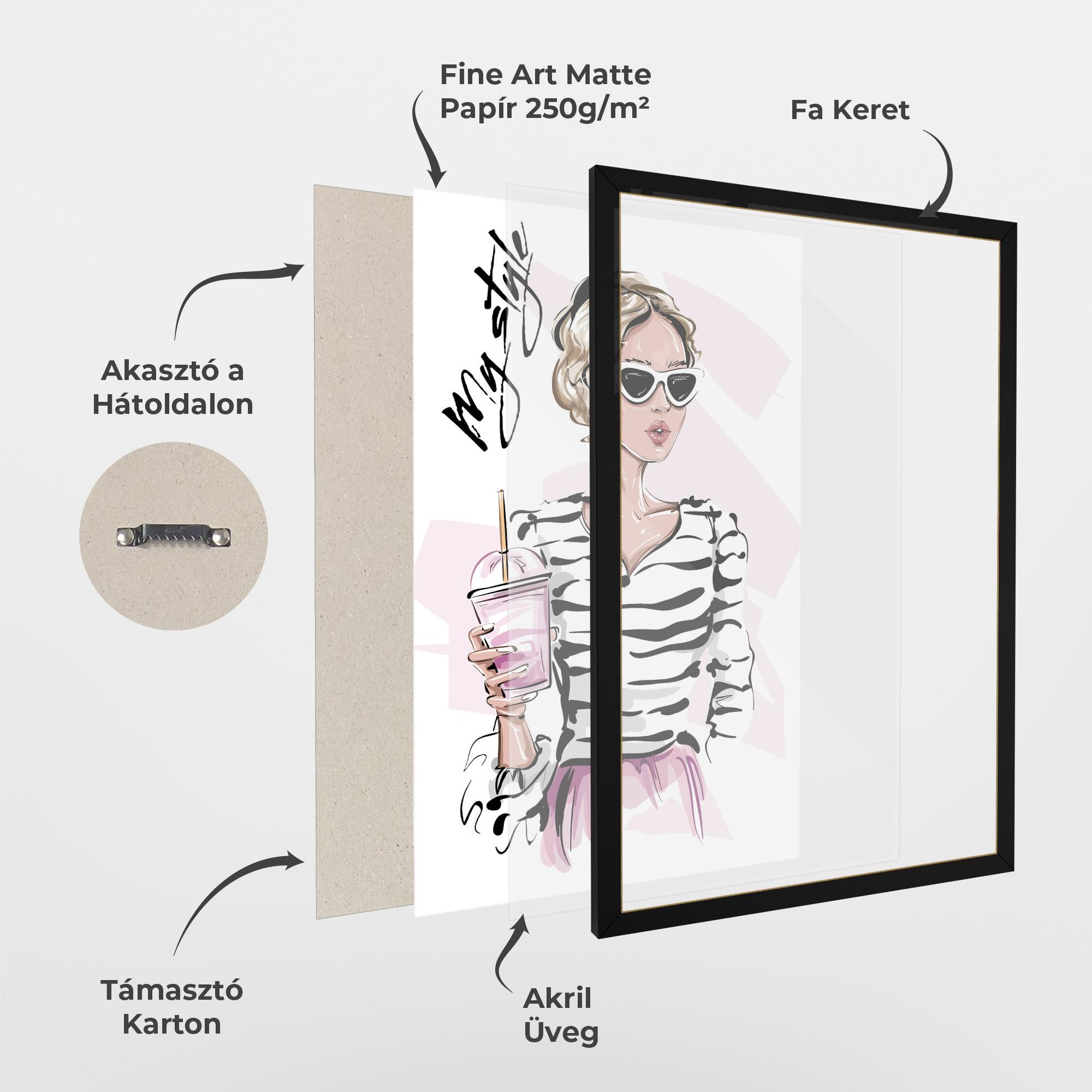 Keretezett Poszter Pink Style mockup 1