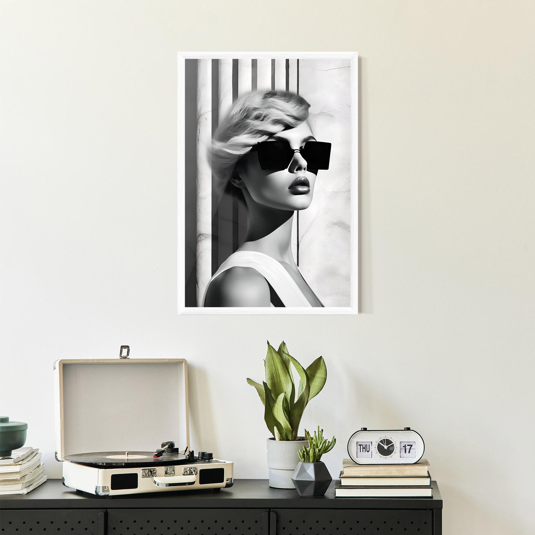 Keretezett Poszter Fashion Woman Glasses mockup 2