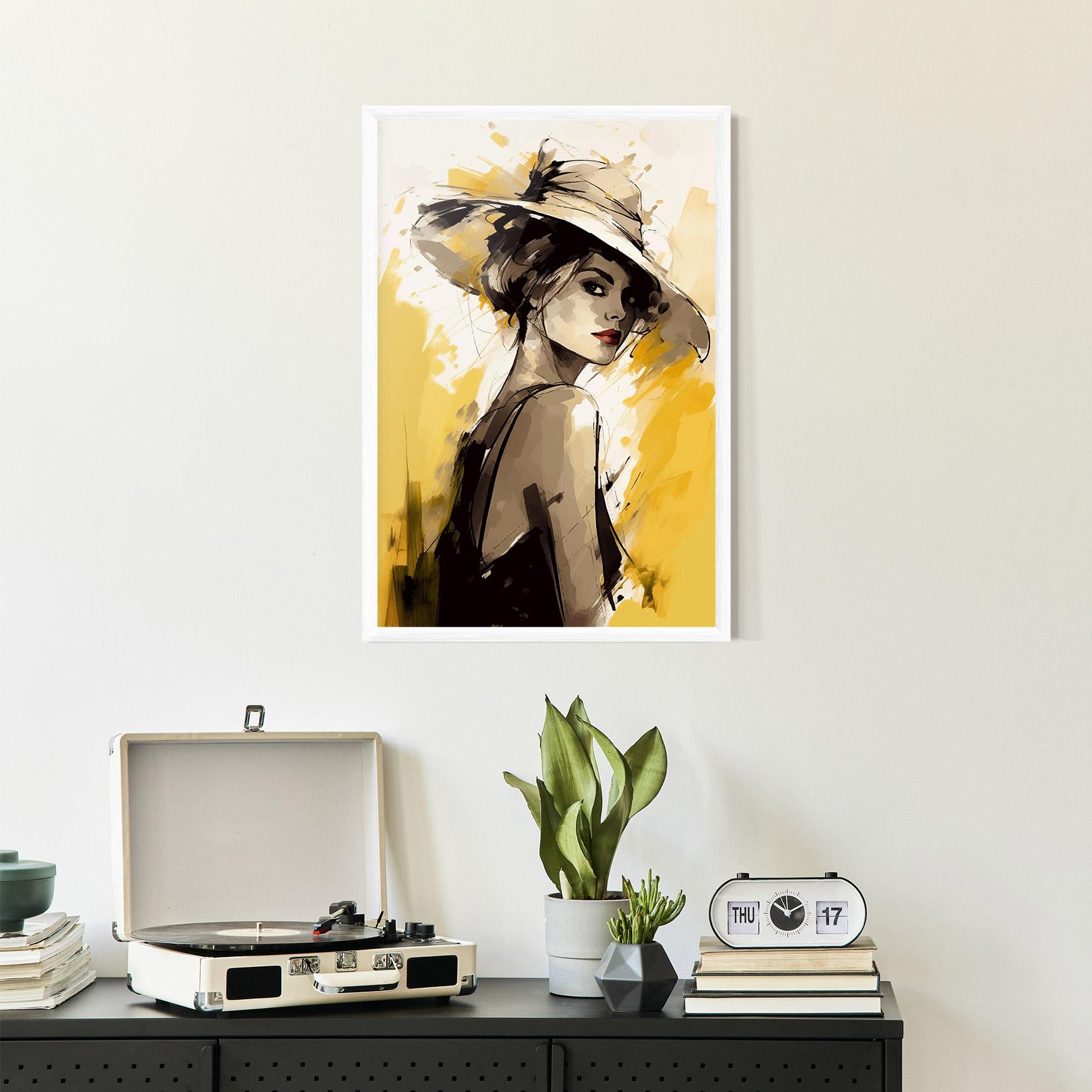 Keretezett Poszter Young Attractive Girl mockup 2
