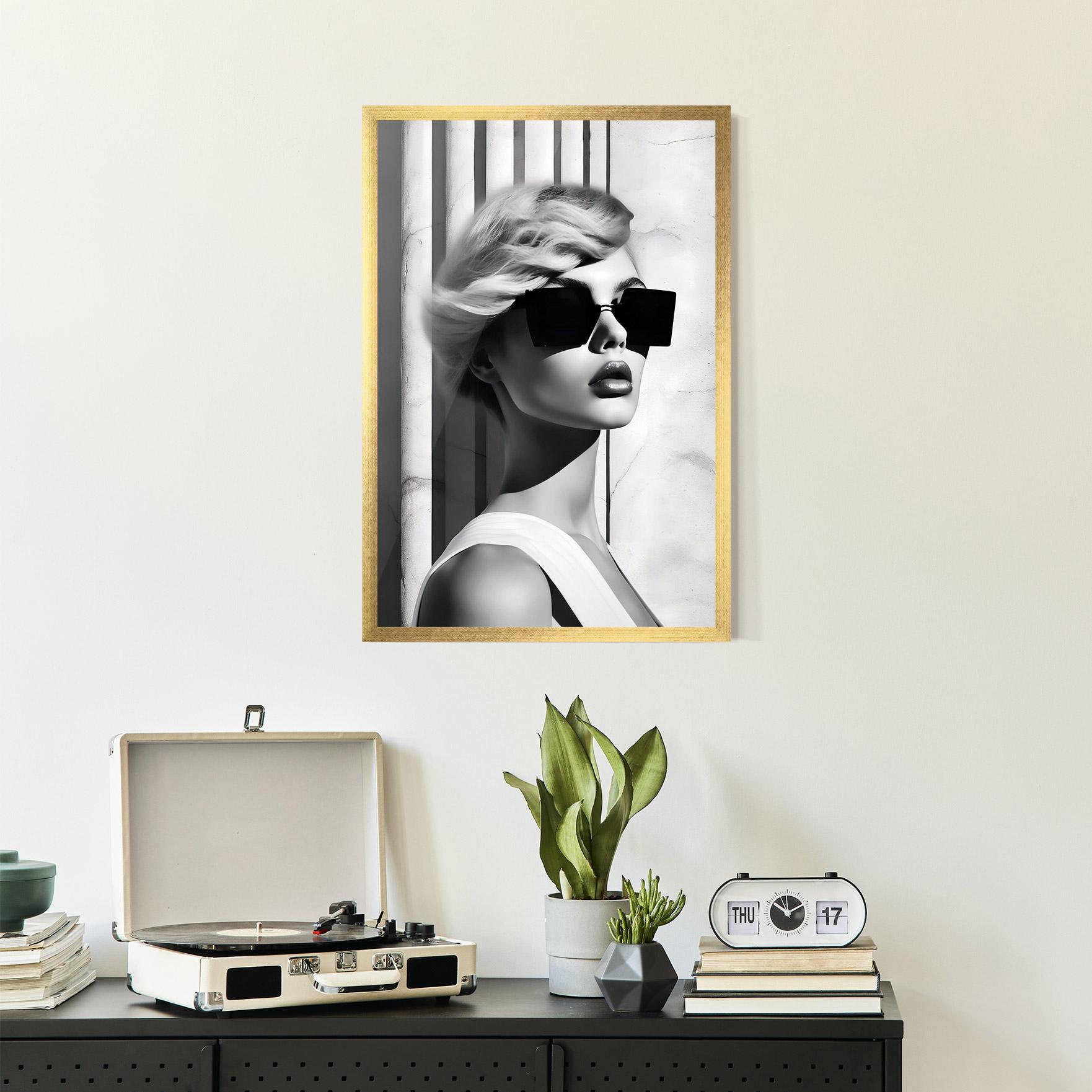 Keretezett Poszter Fashion Woman Glasses mockup 2