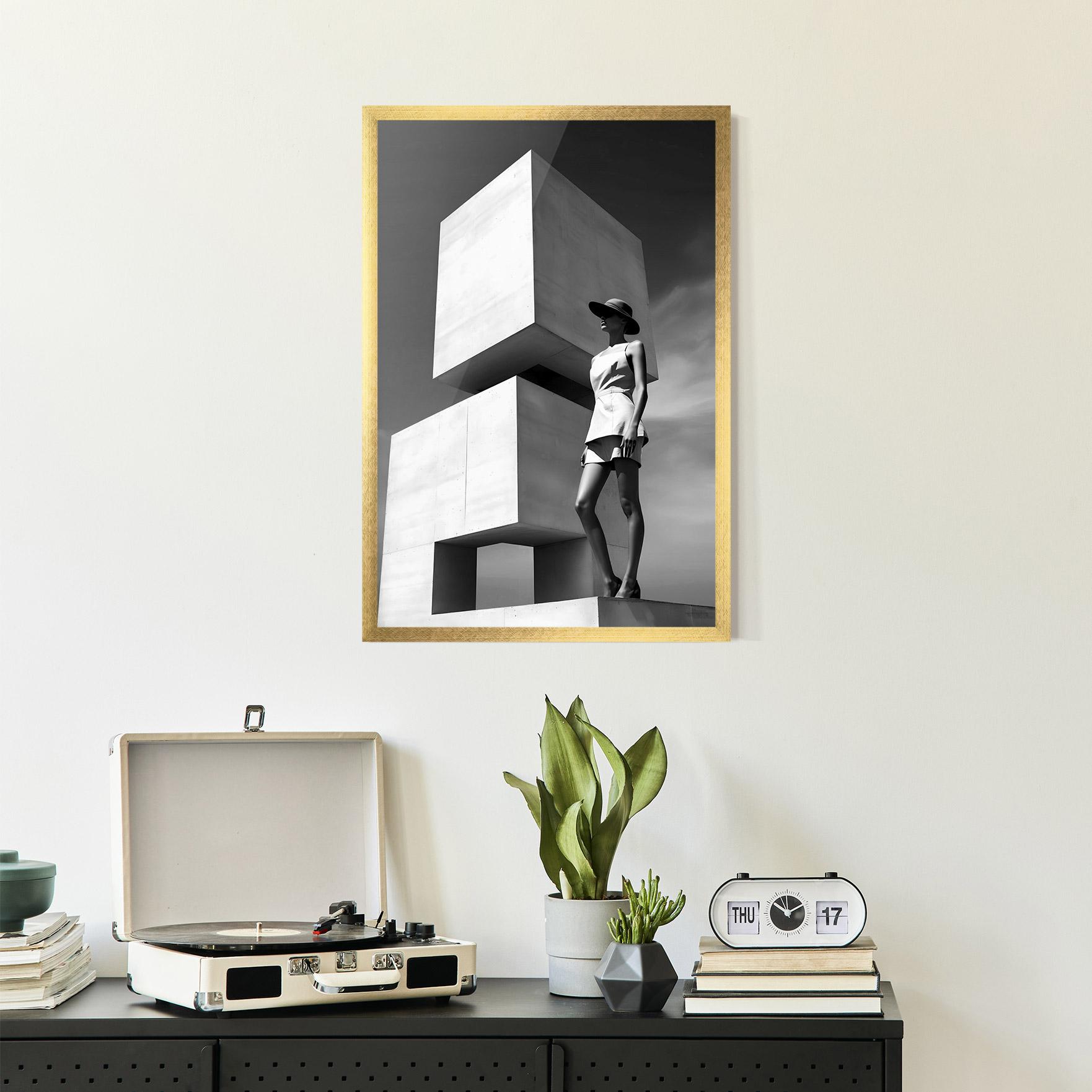 Keretezett Poszter Modern Fashion Woman mockup 2