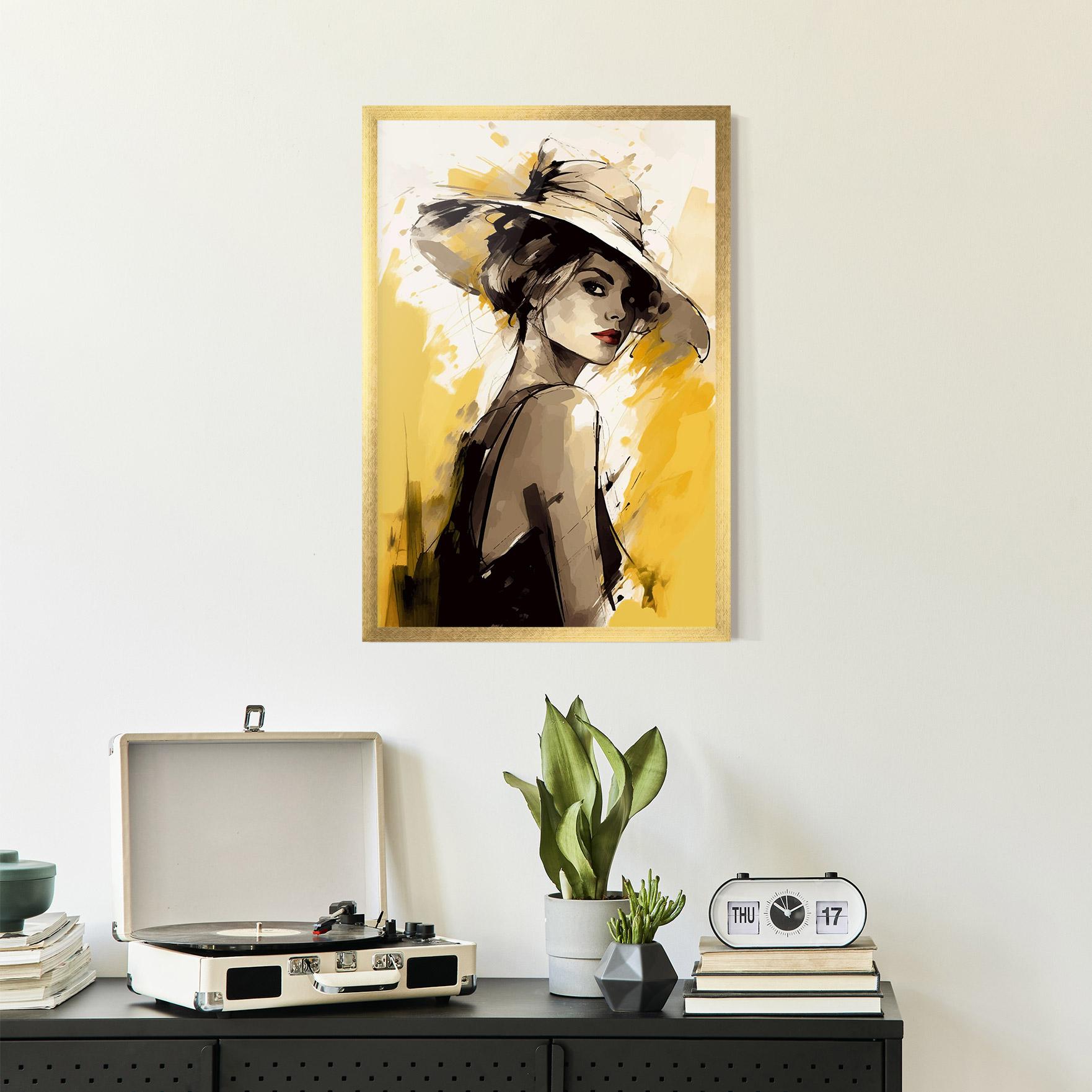 Keretezett Poszter Young Attractive Girl mockup 2