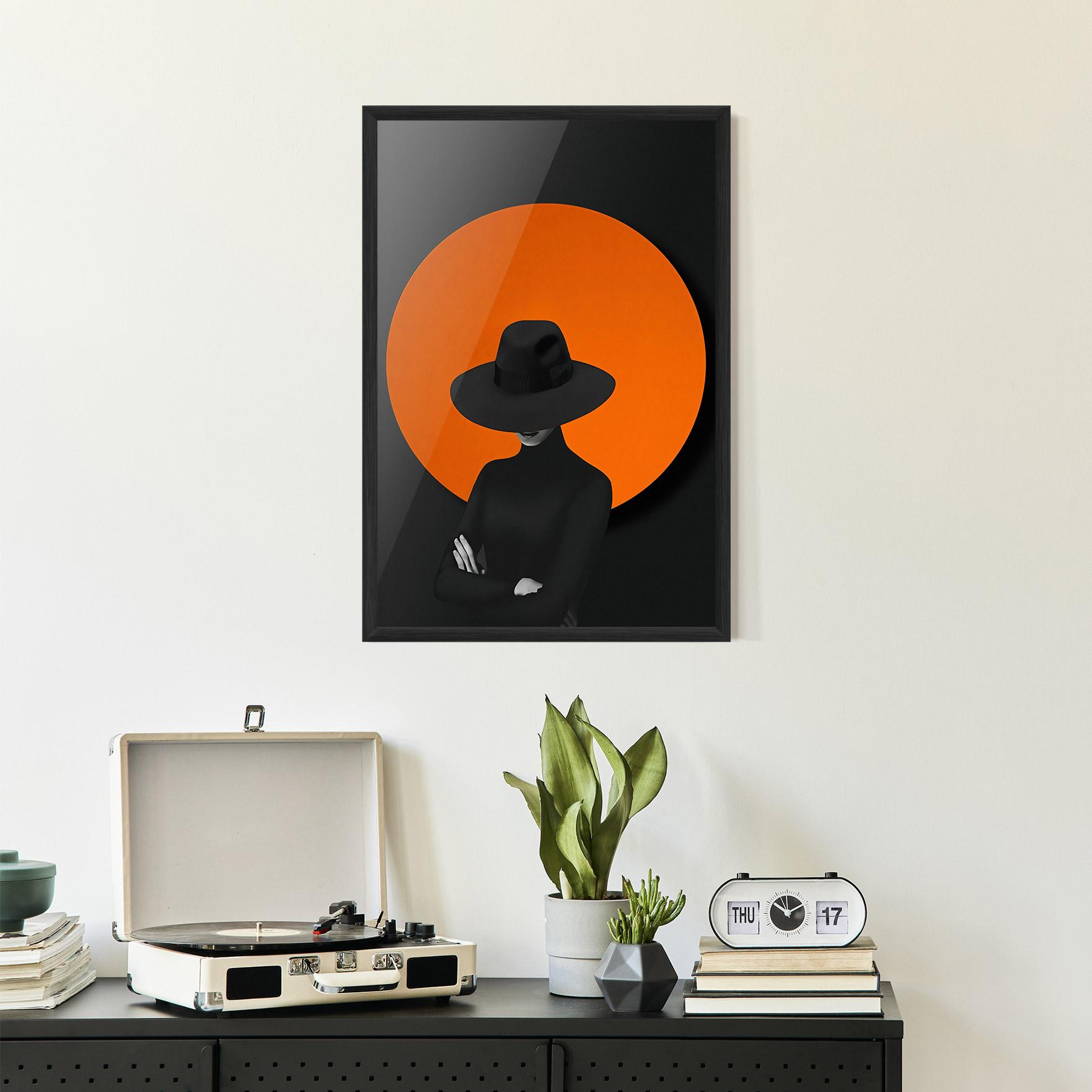 Keretezett Poszter Black Fashion mockup 2