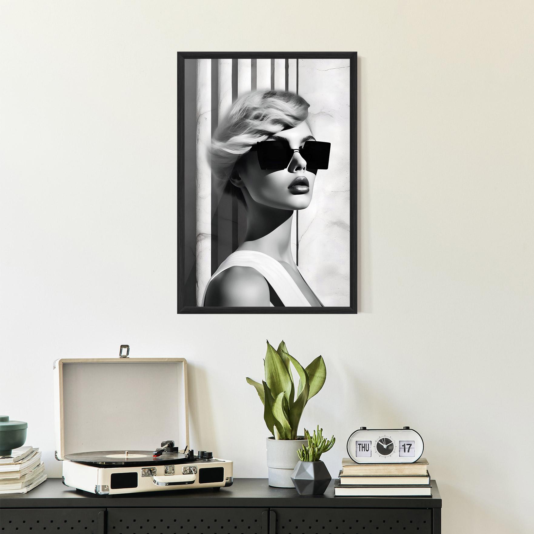 Keretezett Poszter Fashion Woman Glasses mockup 2
