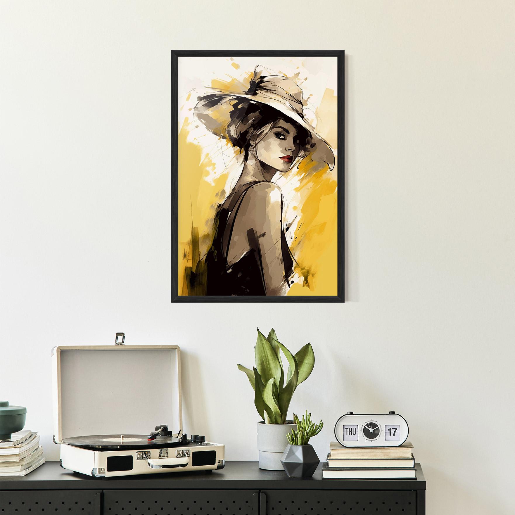 Keretezett Poszter Young Attractive Girl mockup 2