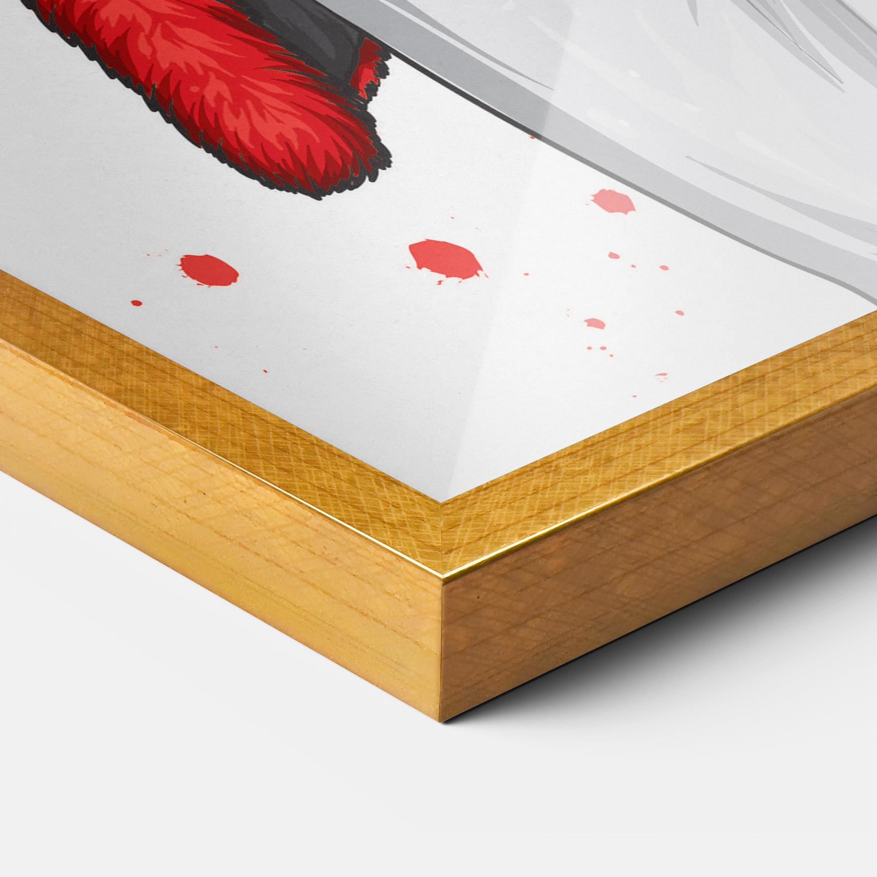 Keretezett Poszter Black Blouse Woman mockup 3