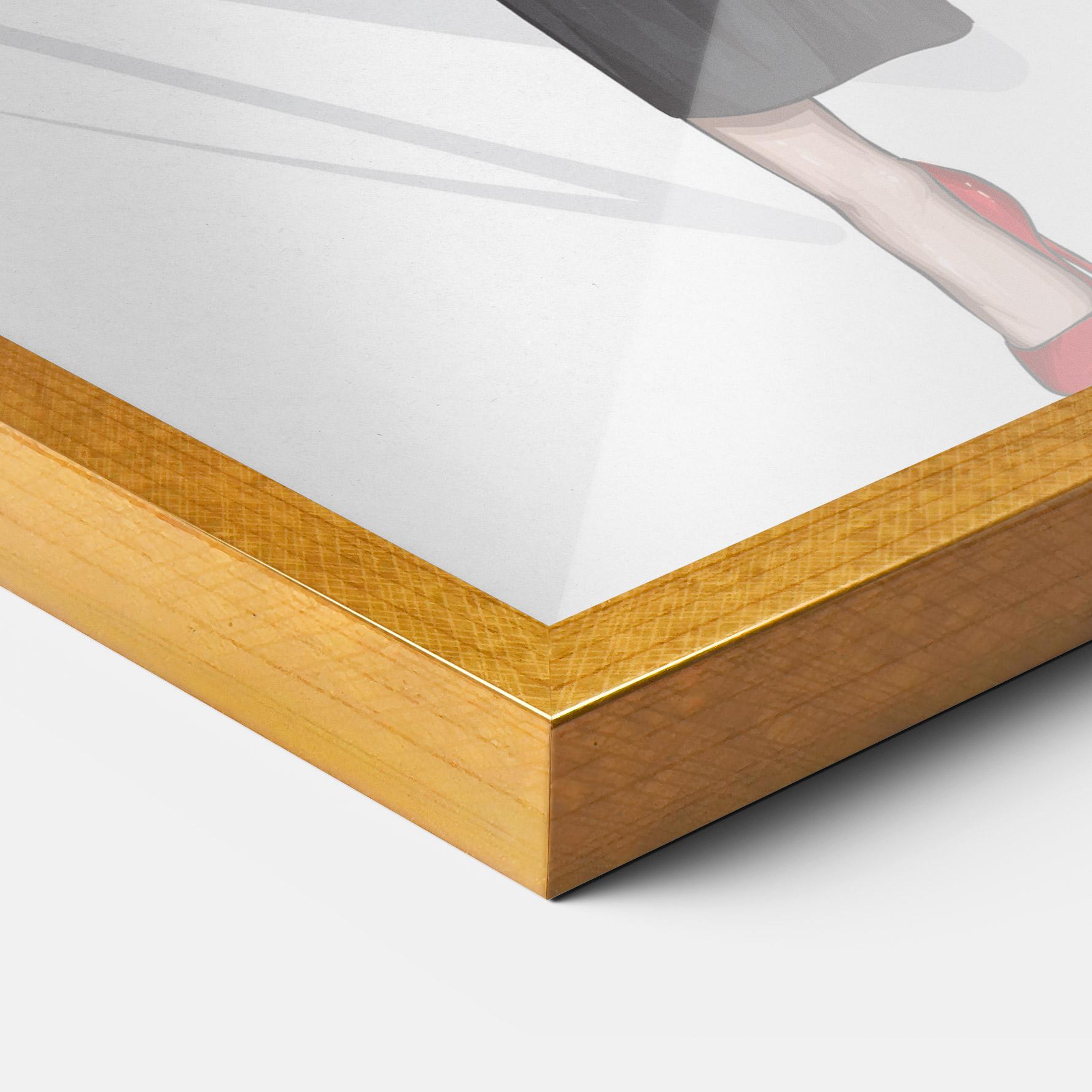 Keretezett Poszter Pretty Woman In White mockup 3