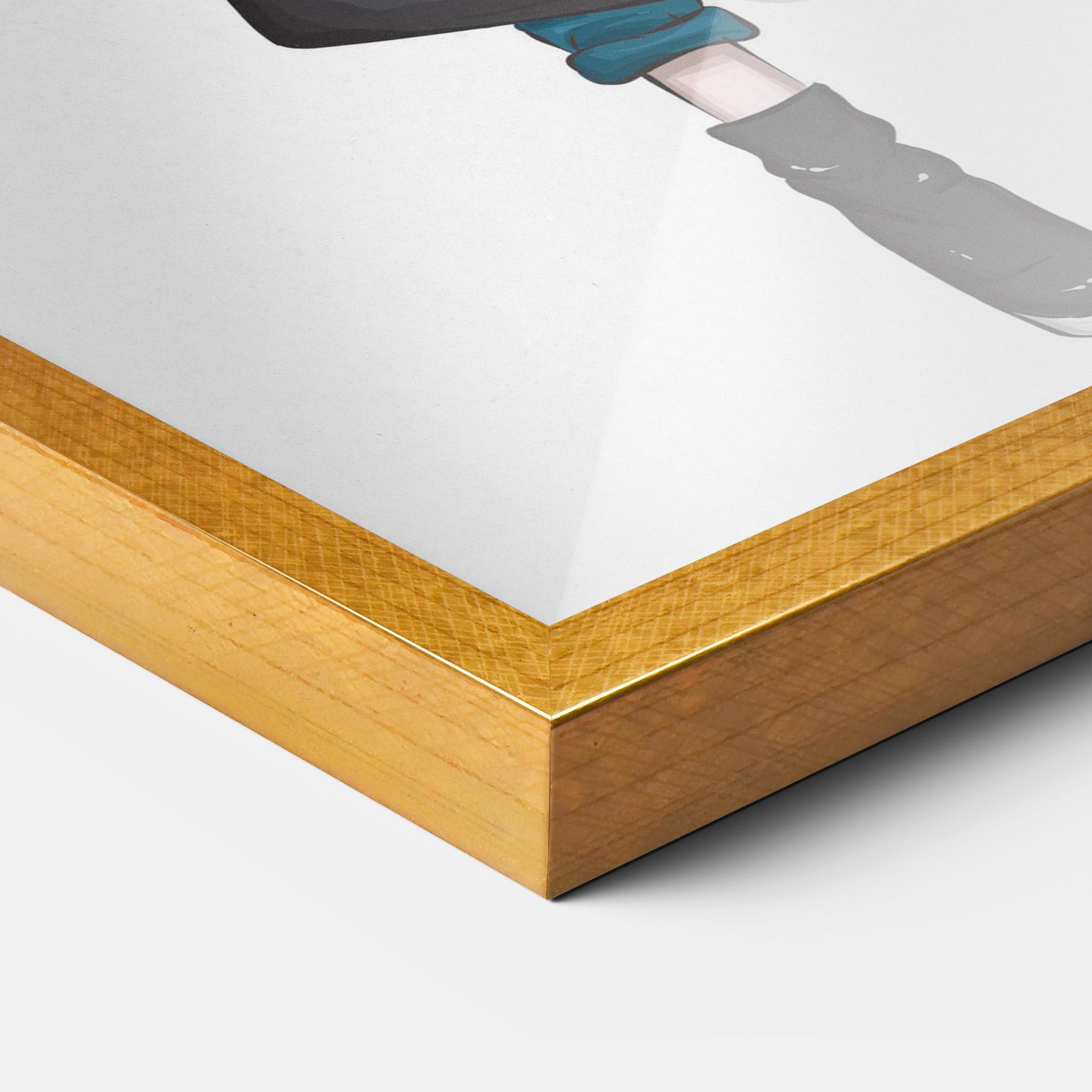 Keretezett Poszter Red Coat mockup 3