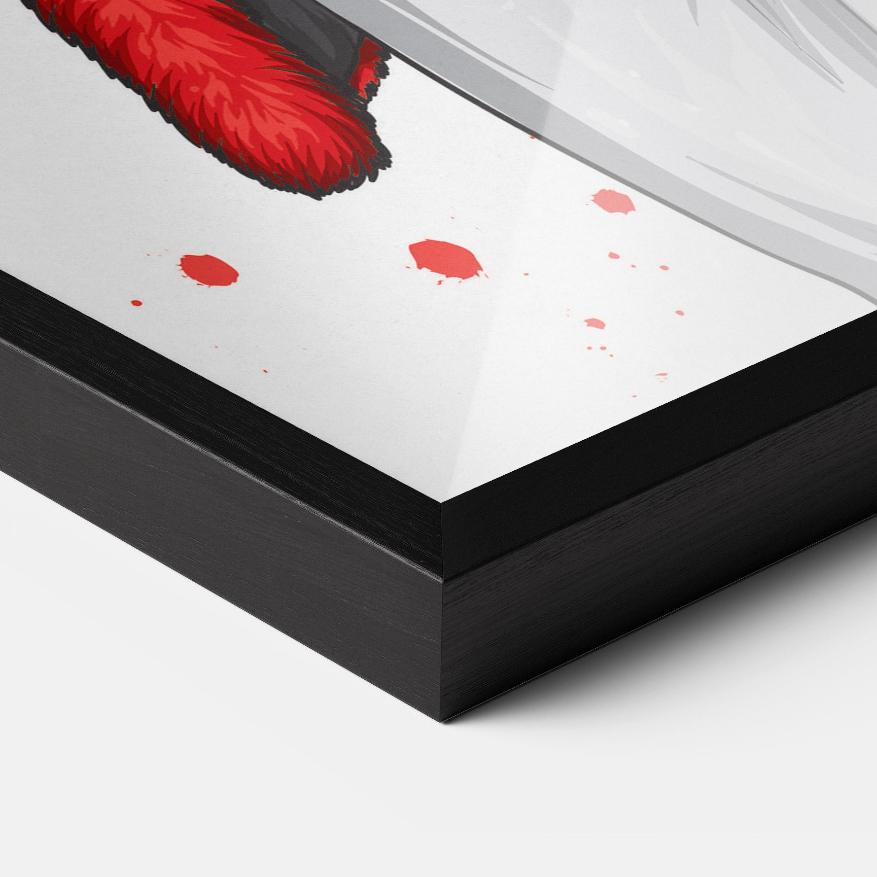 Keretezett Poszter Black Blouse Woman mockup 3