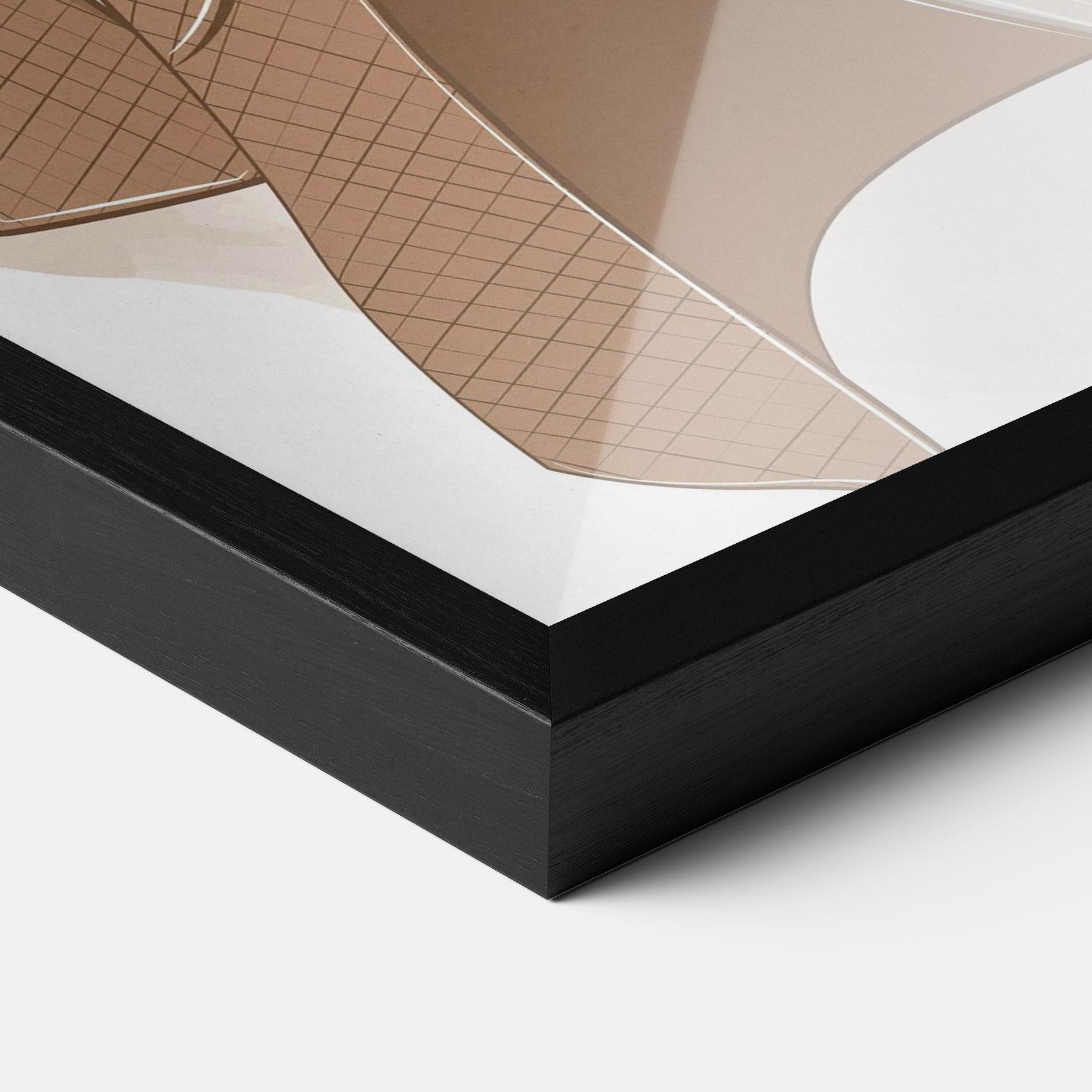 Keretezett Poszter Modern Coffee Outfit mockup 3