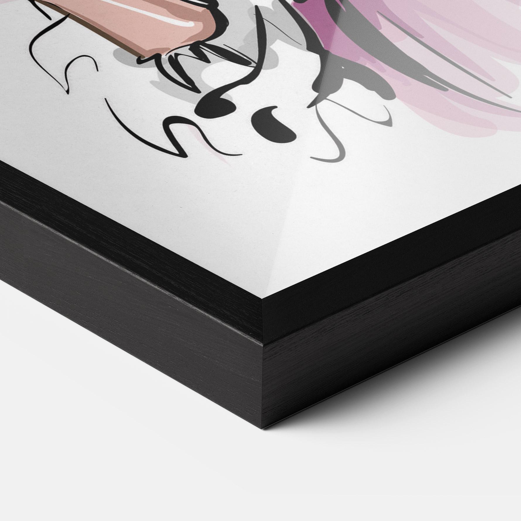 Keretezett Poszter Pink Style mockup 3