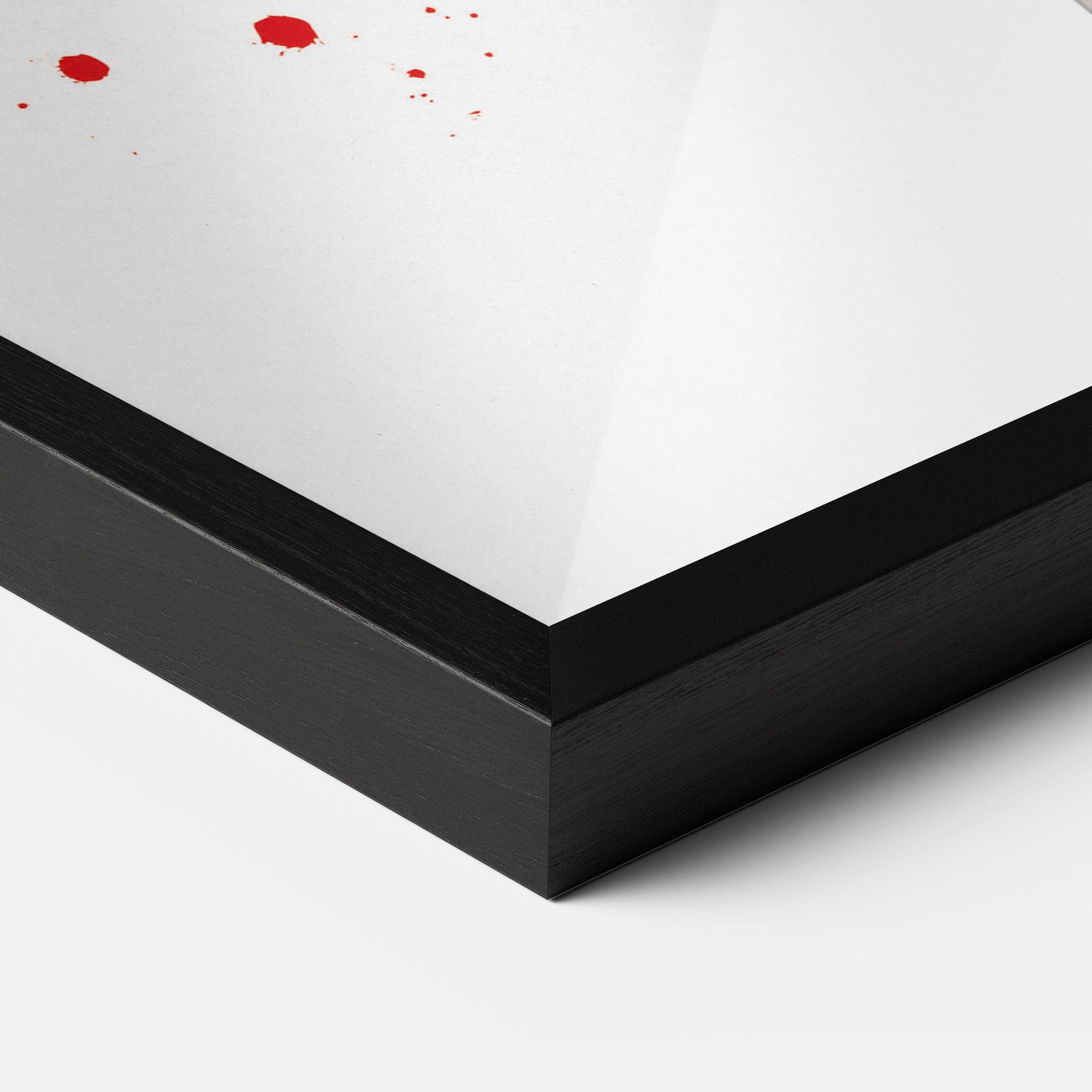 Keretezett Poszter Red Pants Woman mockup 3