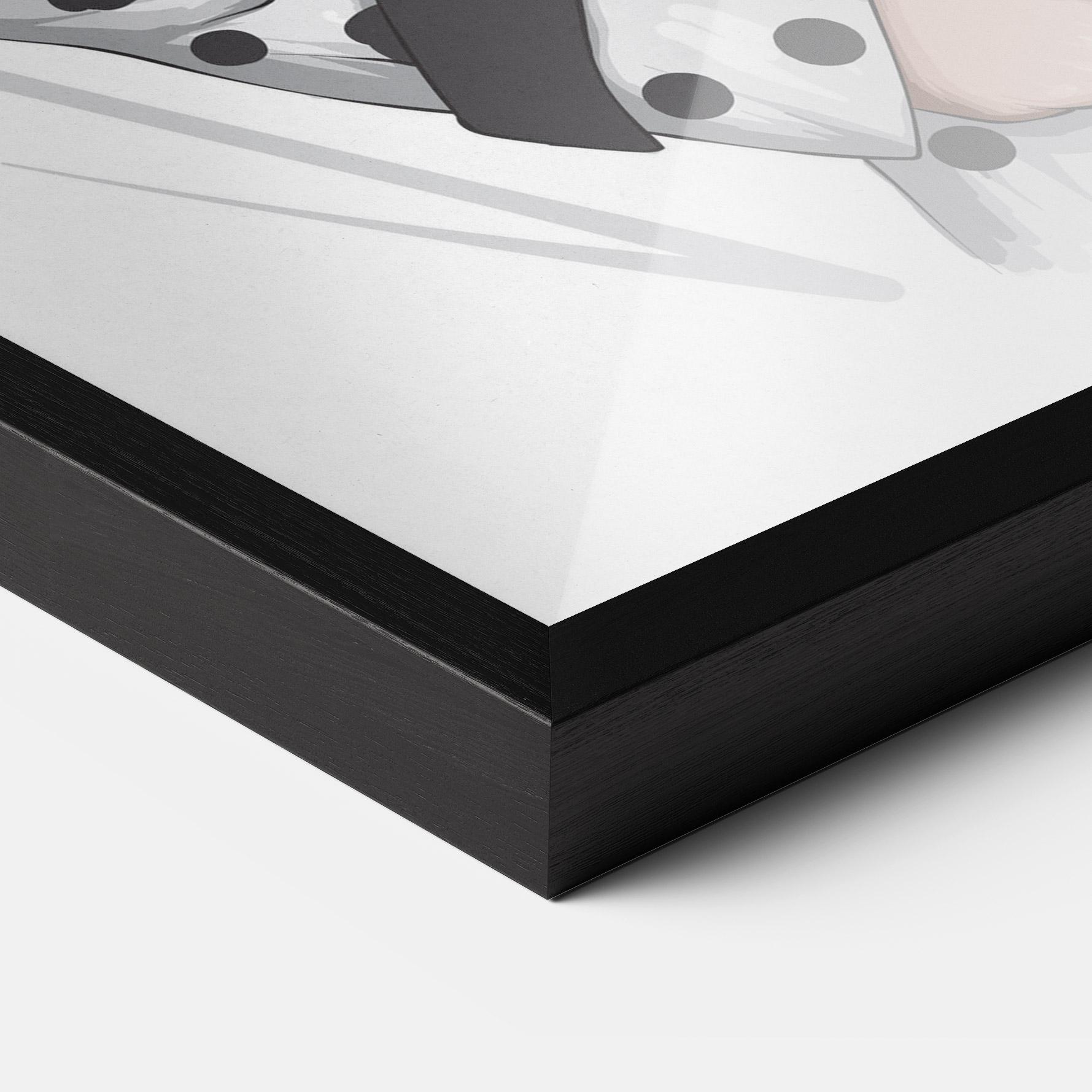 Keretezett Poszter White Red Outfit mockup 3