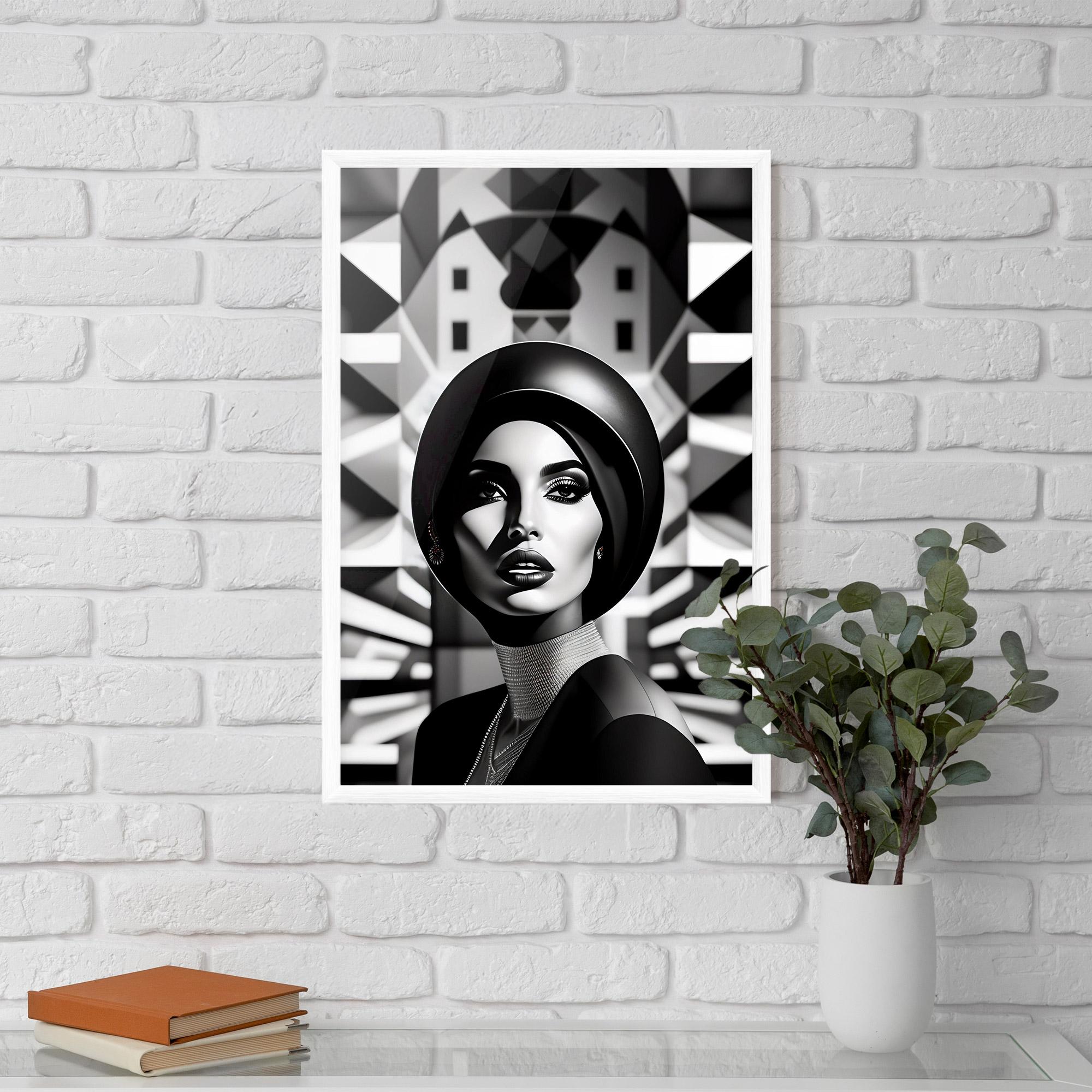 Keretezett Poszter Big Black Hat mockup 5