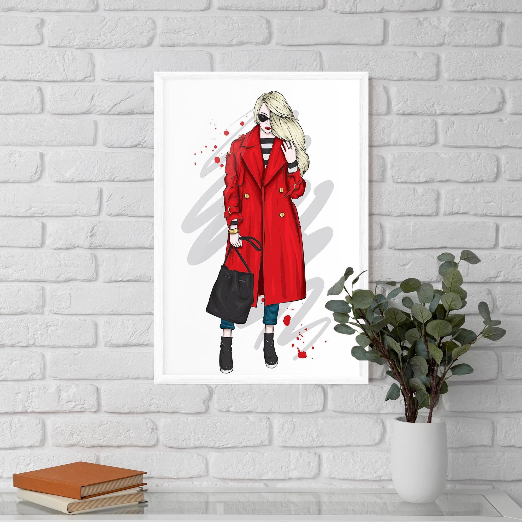Keretezett Poszter Red Coat mockup 5