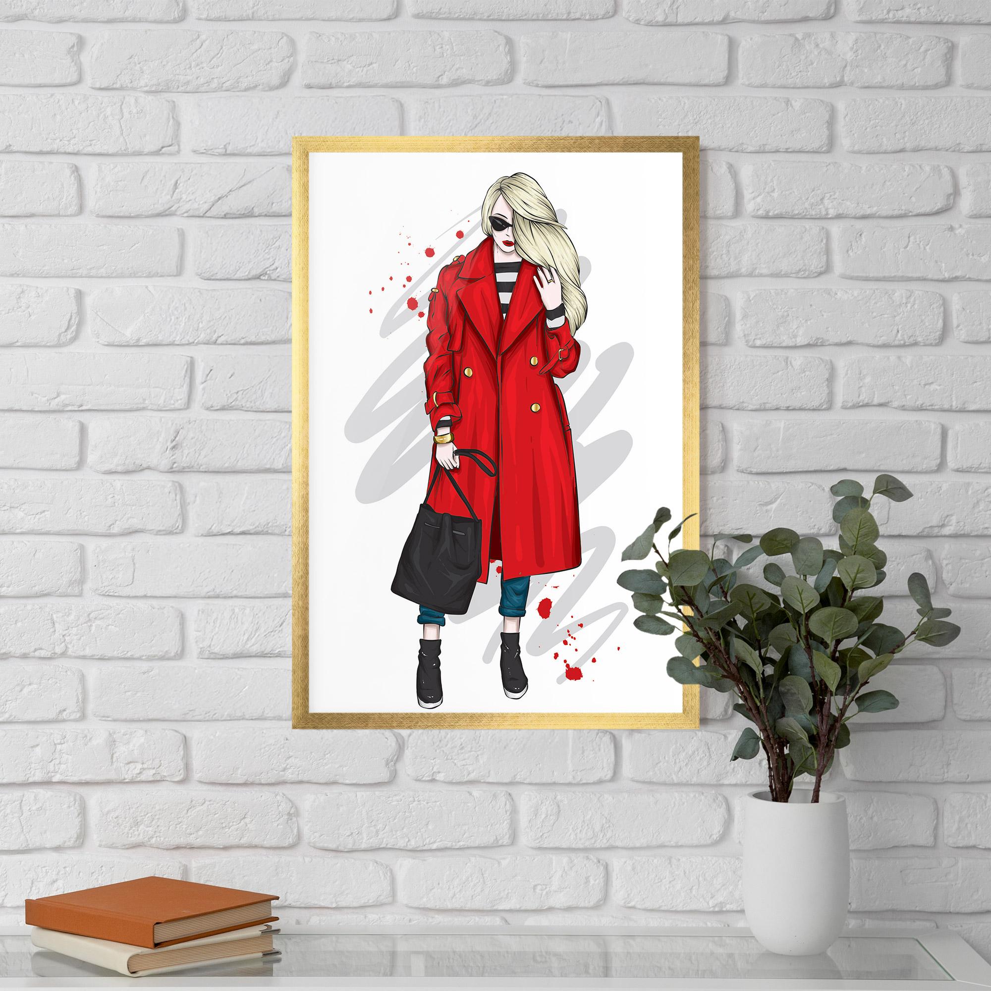 Keretezett Poszter Red Coat mockup 5
