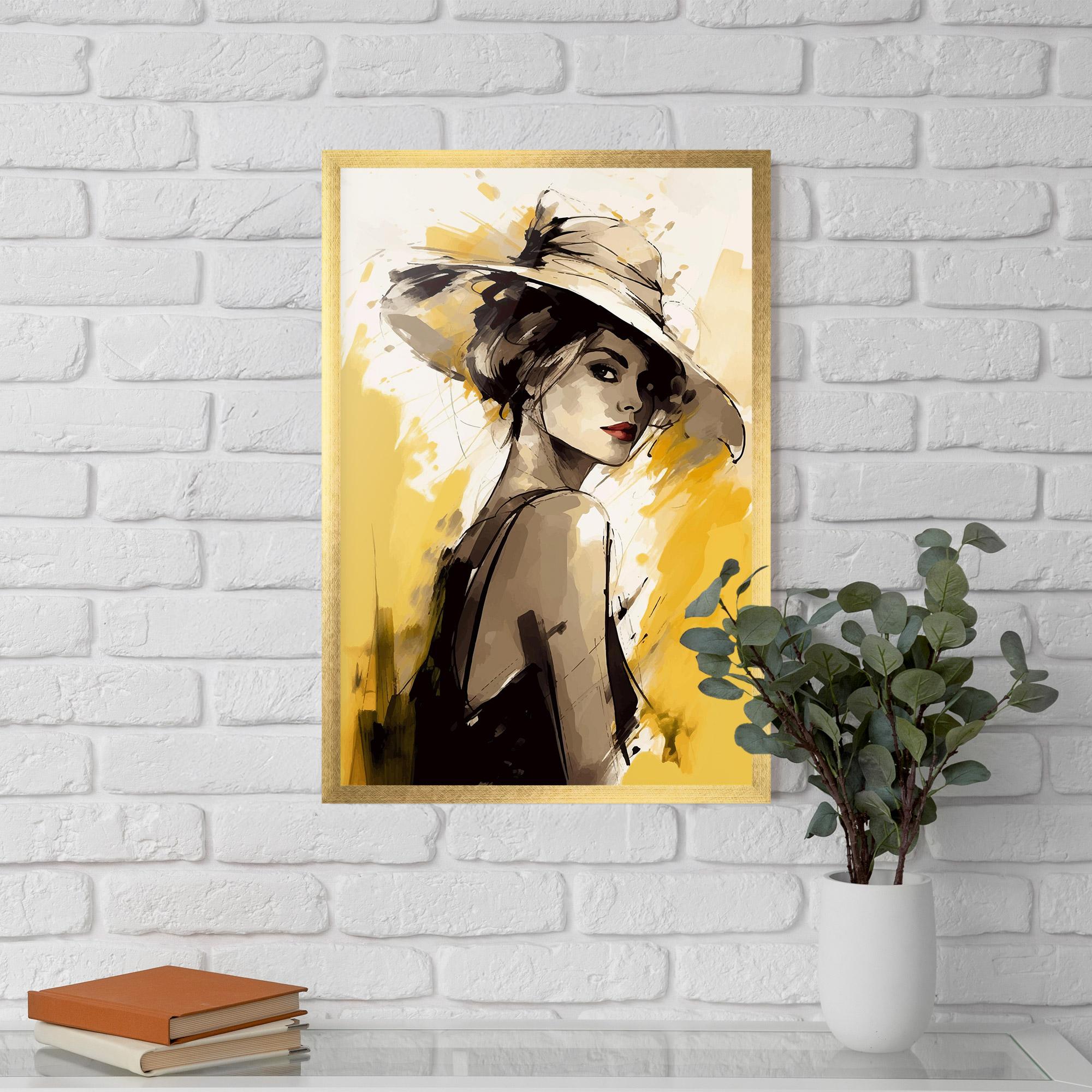 Keretezett Poszter Young Attractive Girl mockup 5