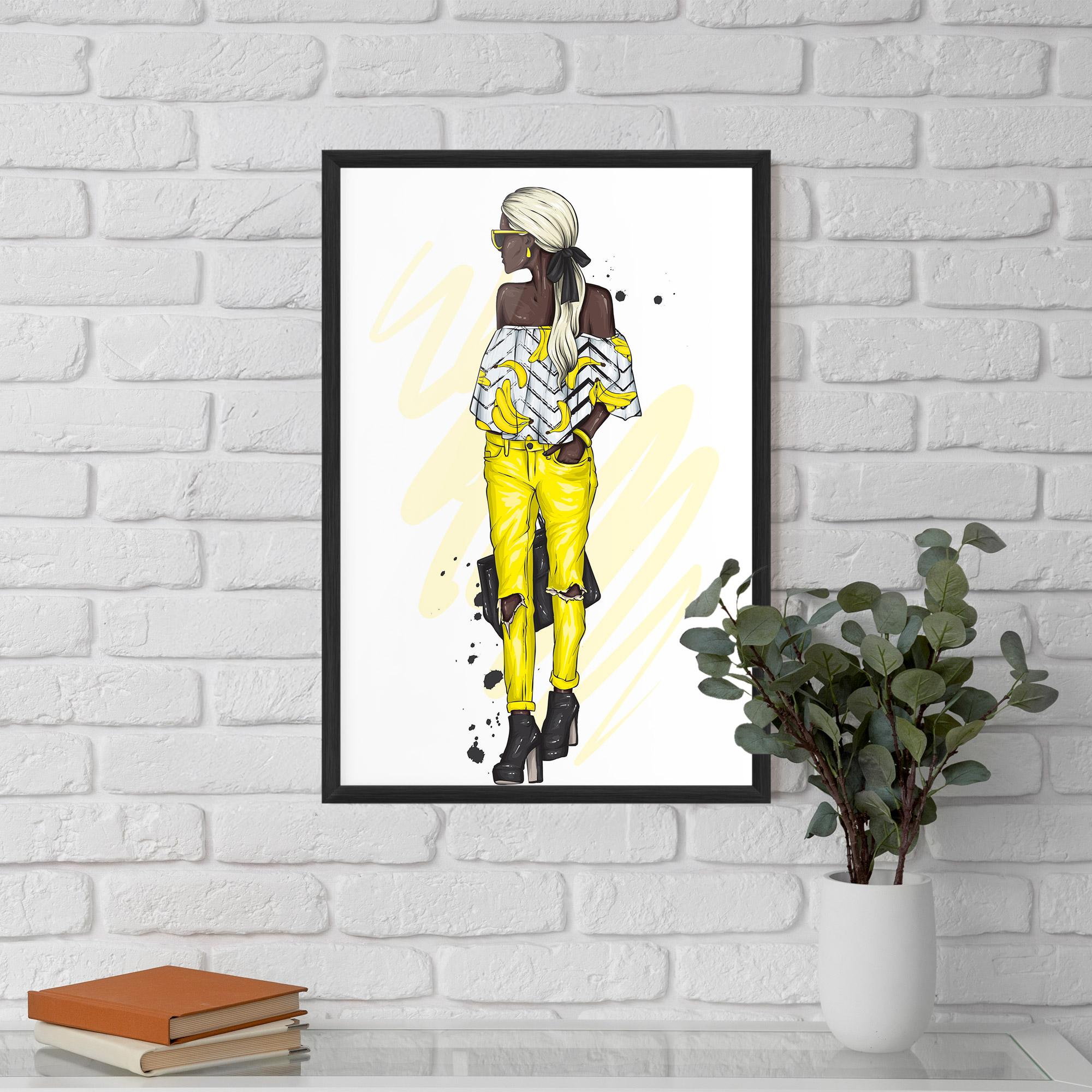 Keretezett Poszter Banana Blouse mockup 5